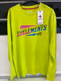 Felpa Giallo Fluo Scritte Zuelements Tg L Nuovo Con Cartellino