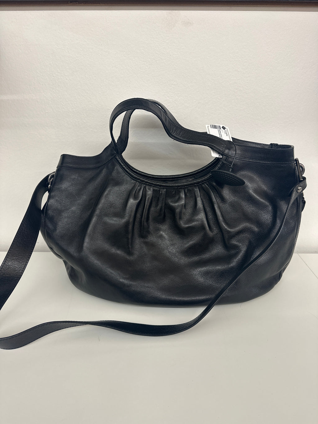 Borsa Nera Con Tracolla Pelle Costume National