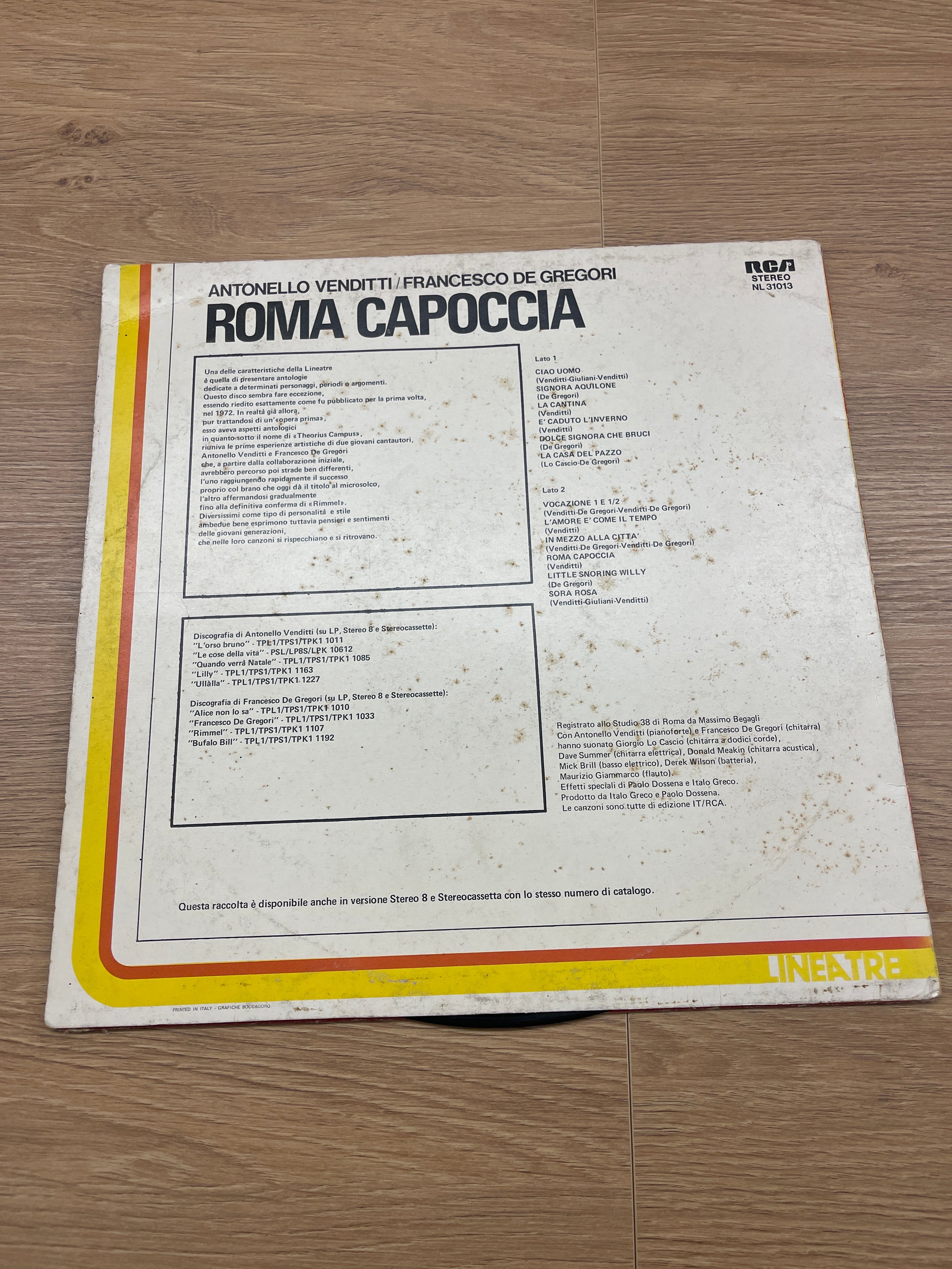 Antonello Venditti / Francesco De Gregori –roma Capoccia