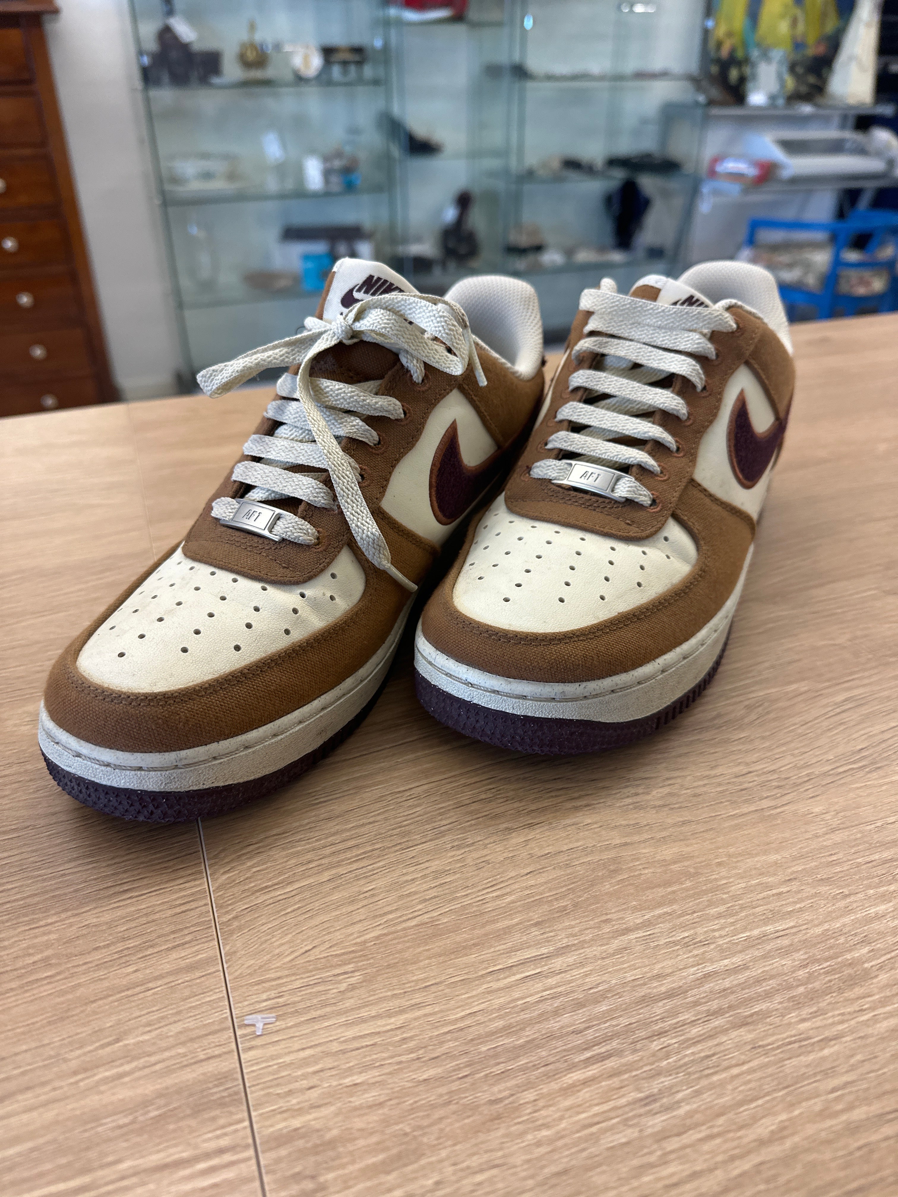 Scarpe Beige Marrone Bianche Nike Air Force 1 N 41