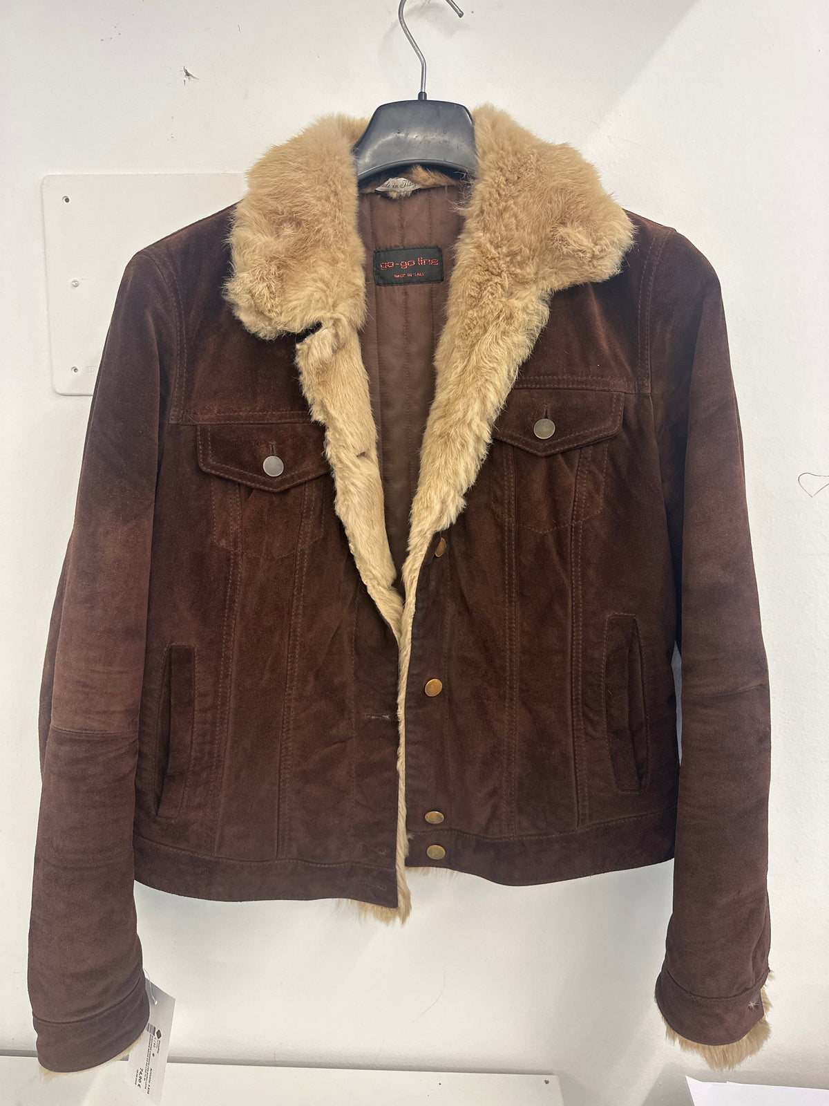 Giacchino Camoscio Con Bordi Lapis Marorne Beuge Go Go Line Tg 46