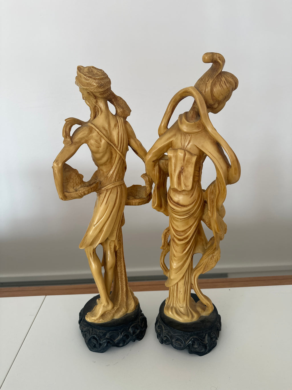 Coppia Statue Cinesi Resina 50cm