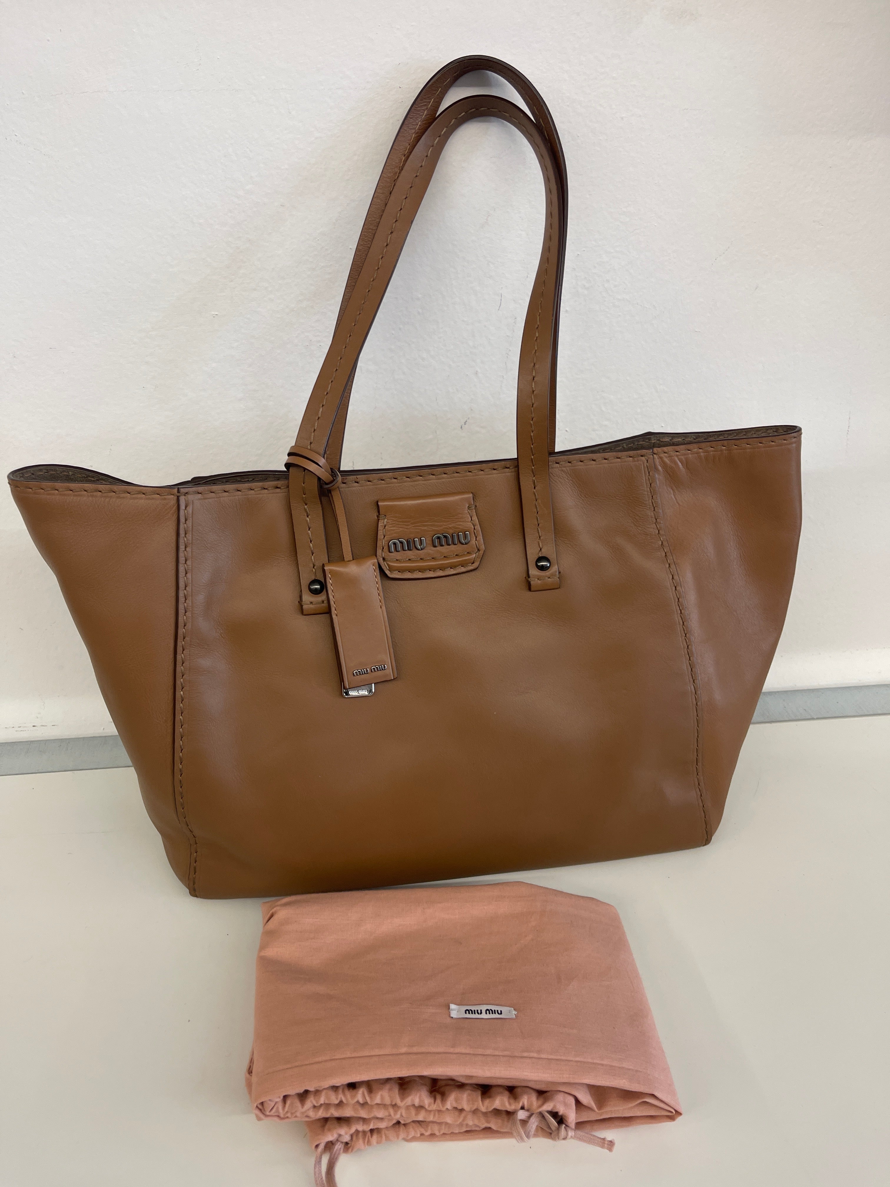 Borsa Tote Miu Miu Rr2000 City In Pelle Di Vitello