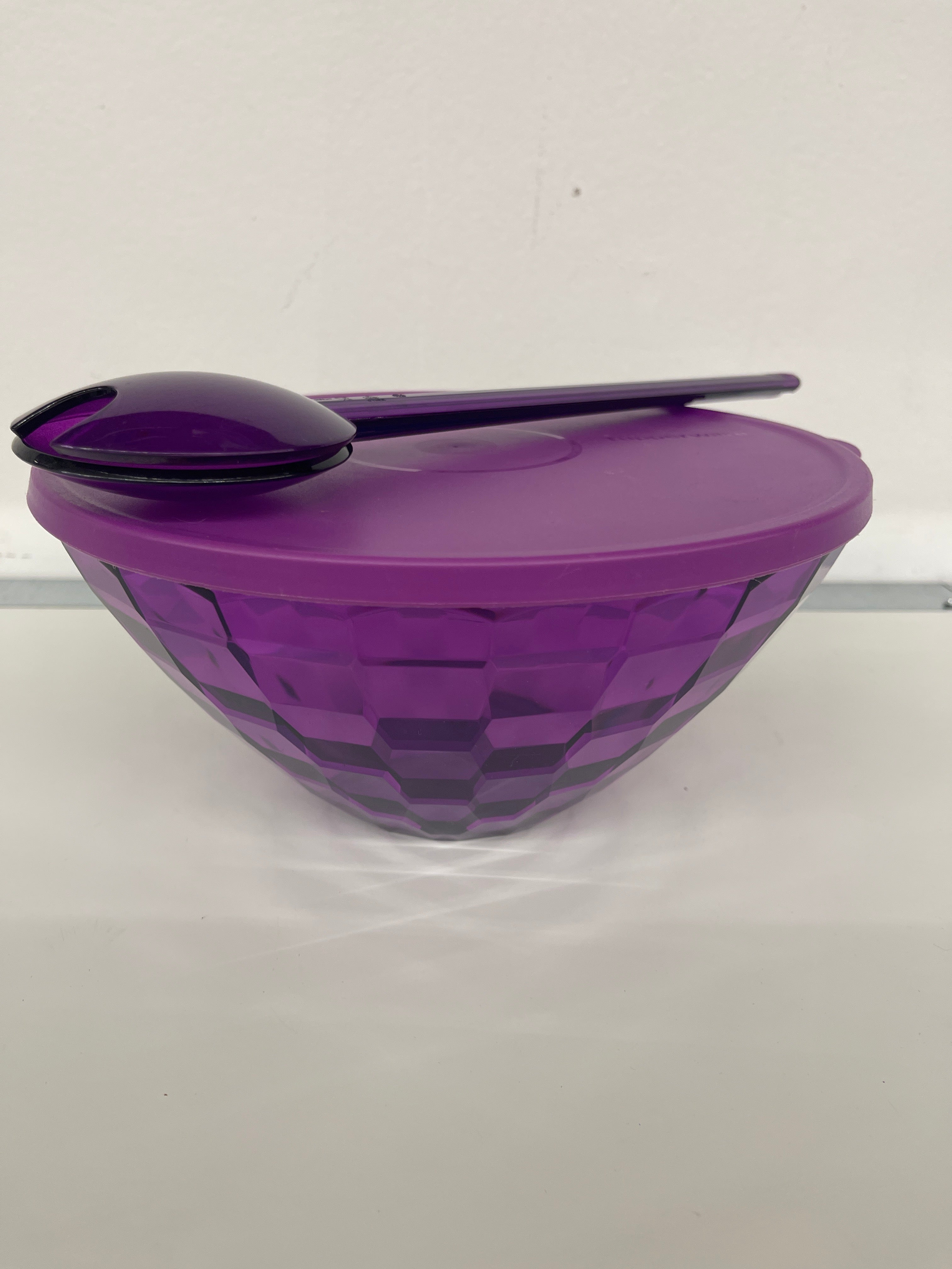 Ciotola Insalatiera Viola Ttupperware Con Utensili