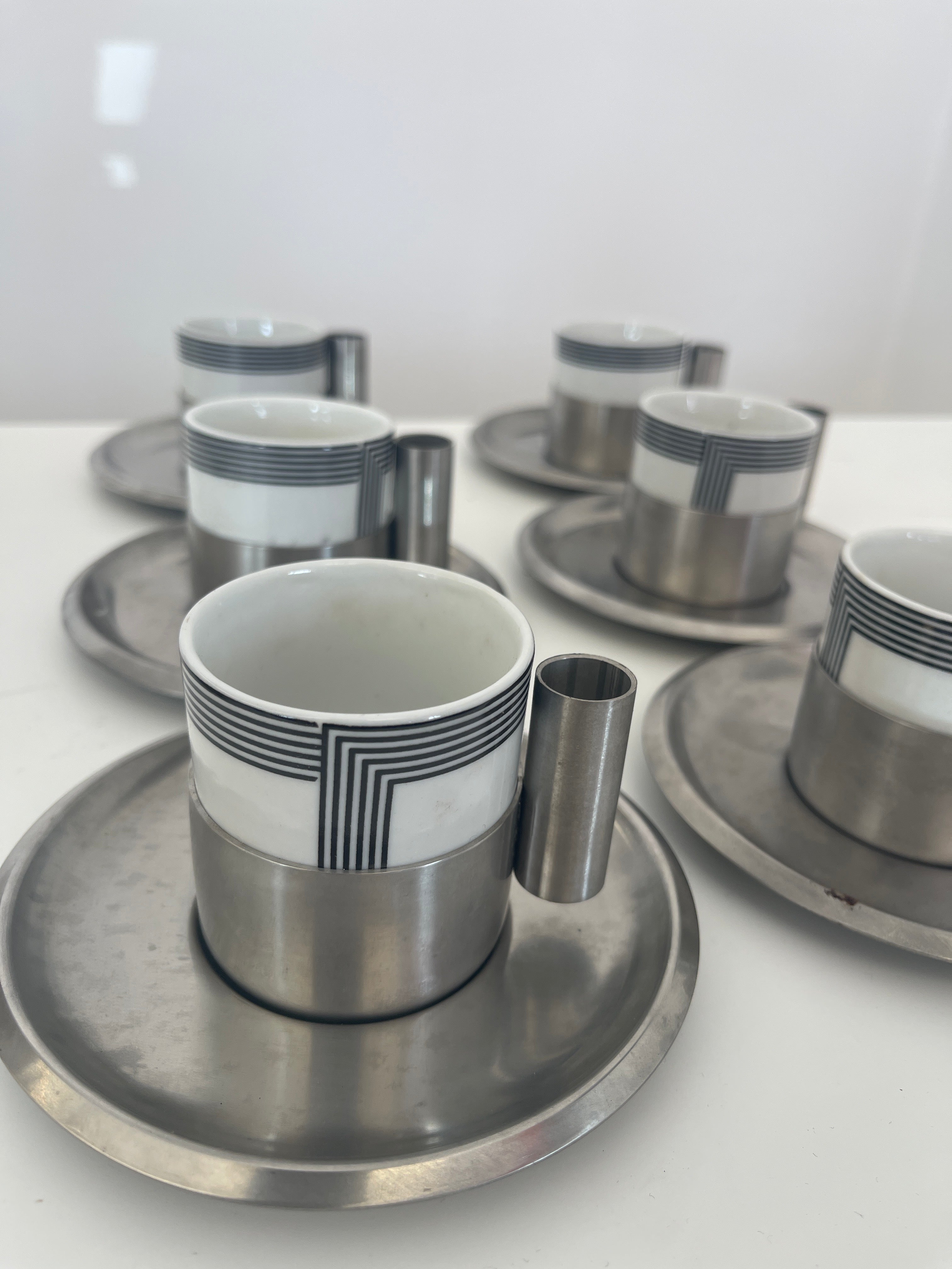 Servizio 6  Servizio Tazzine Caffè Morinox Acciaio