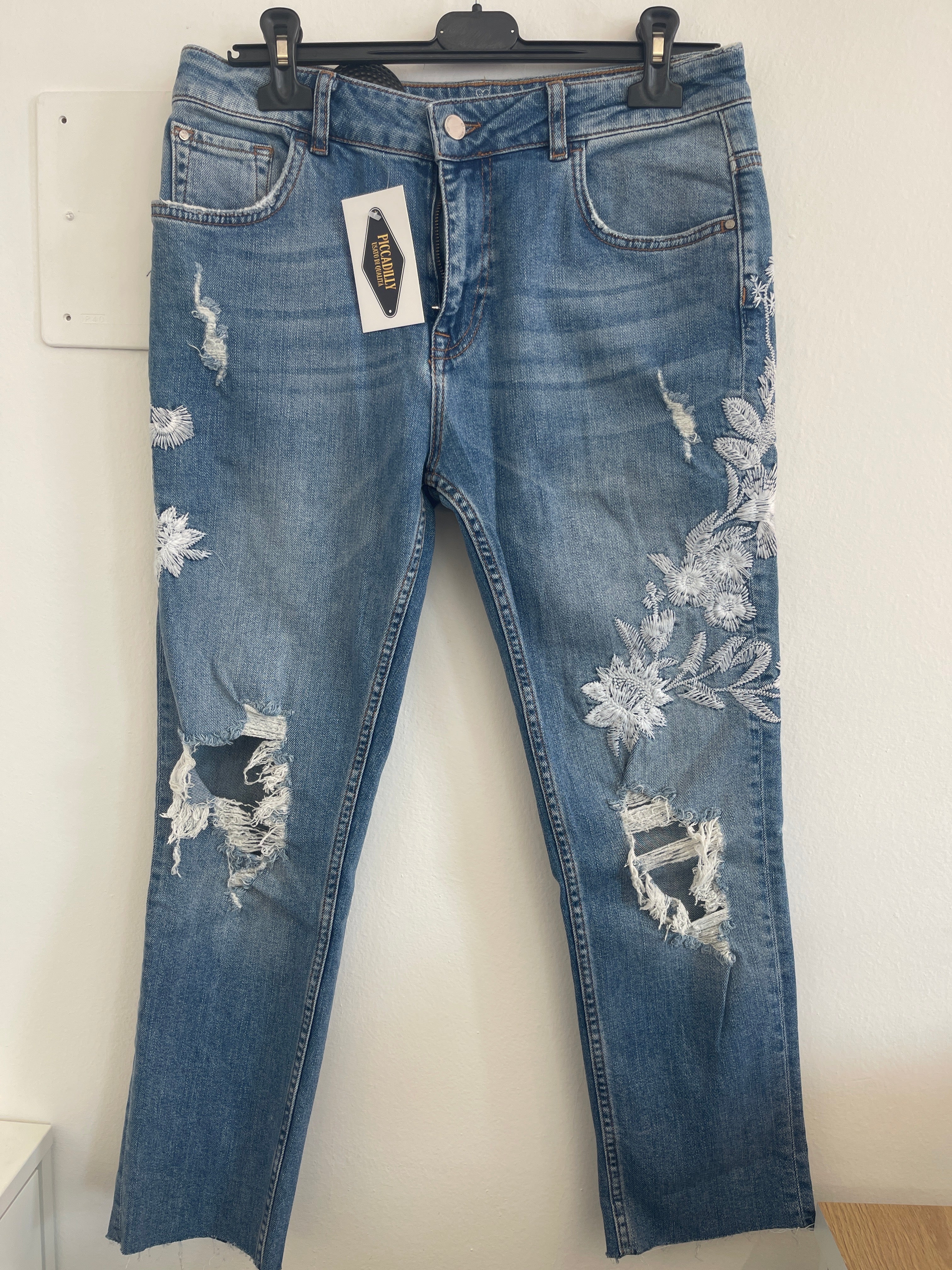 Jeans Motivi X Kendall Ricamo Floreale Tg 44