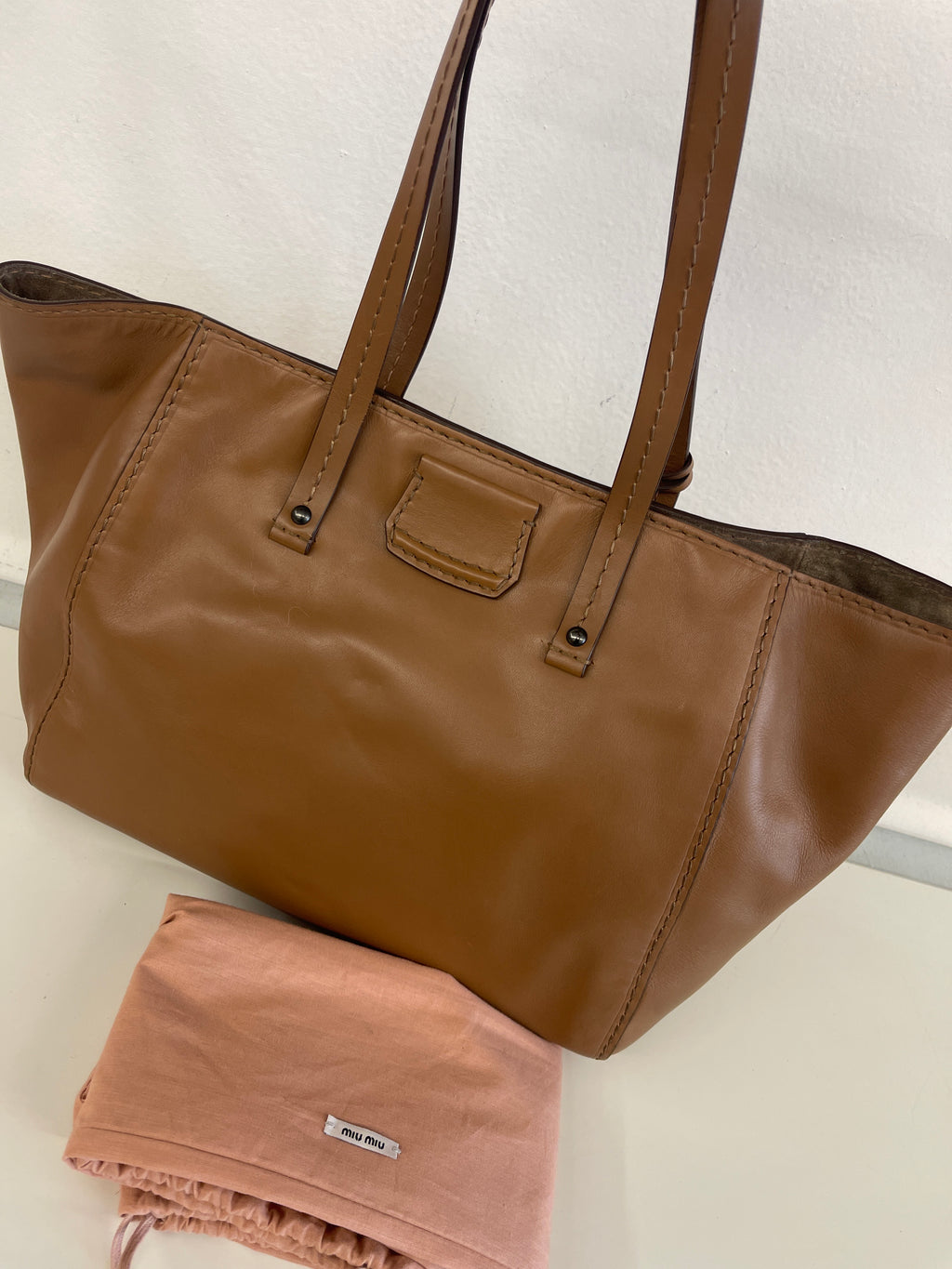 Borsa Tote Miu Miu Rr2000 City In Pelle Di Vitello