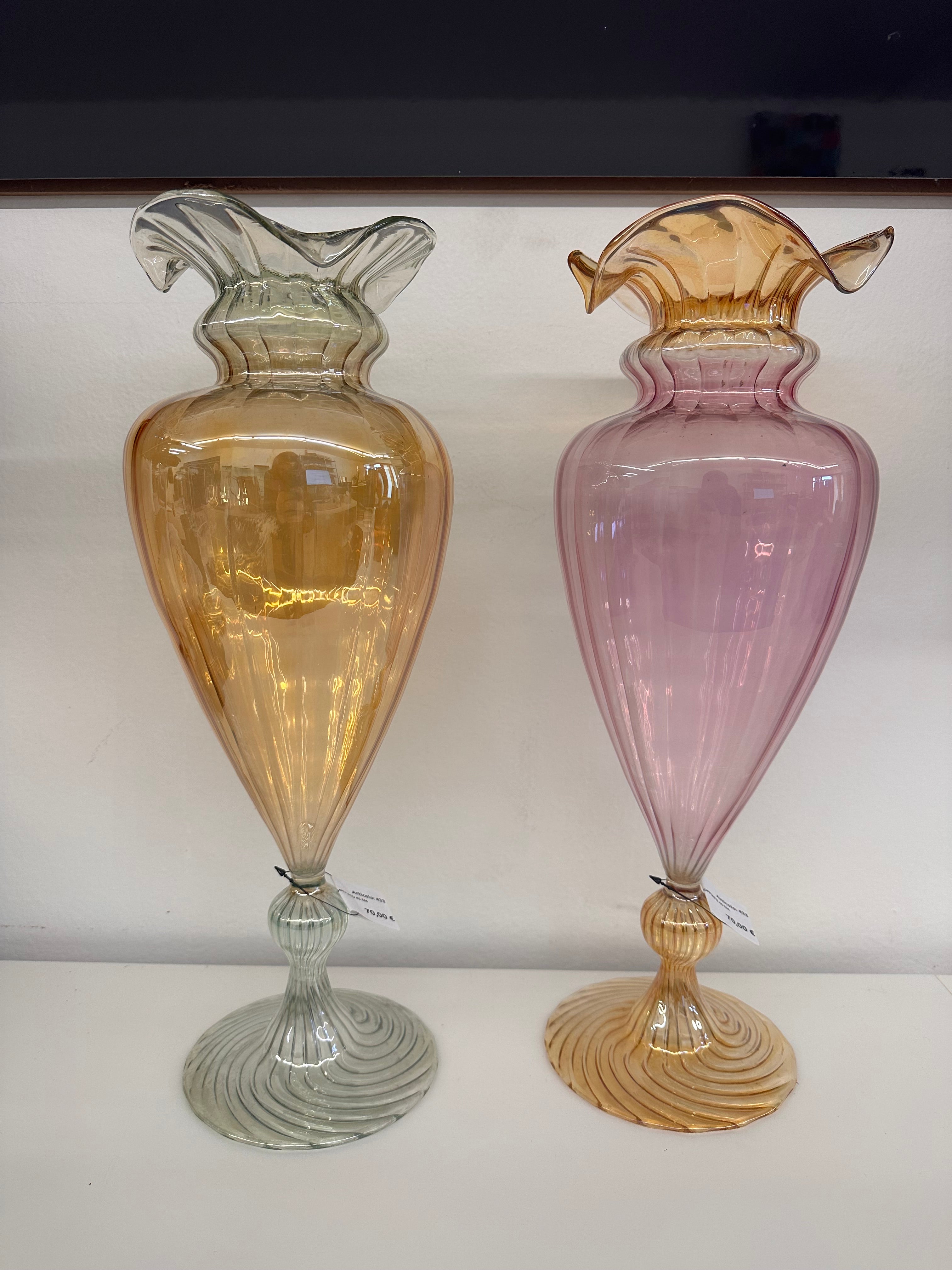 Vaso In Vetro Soffiato 45 Cm