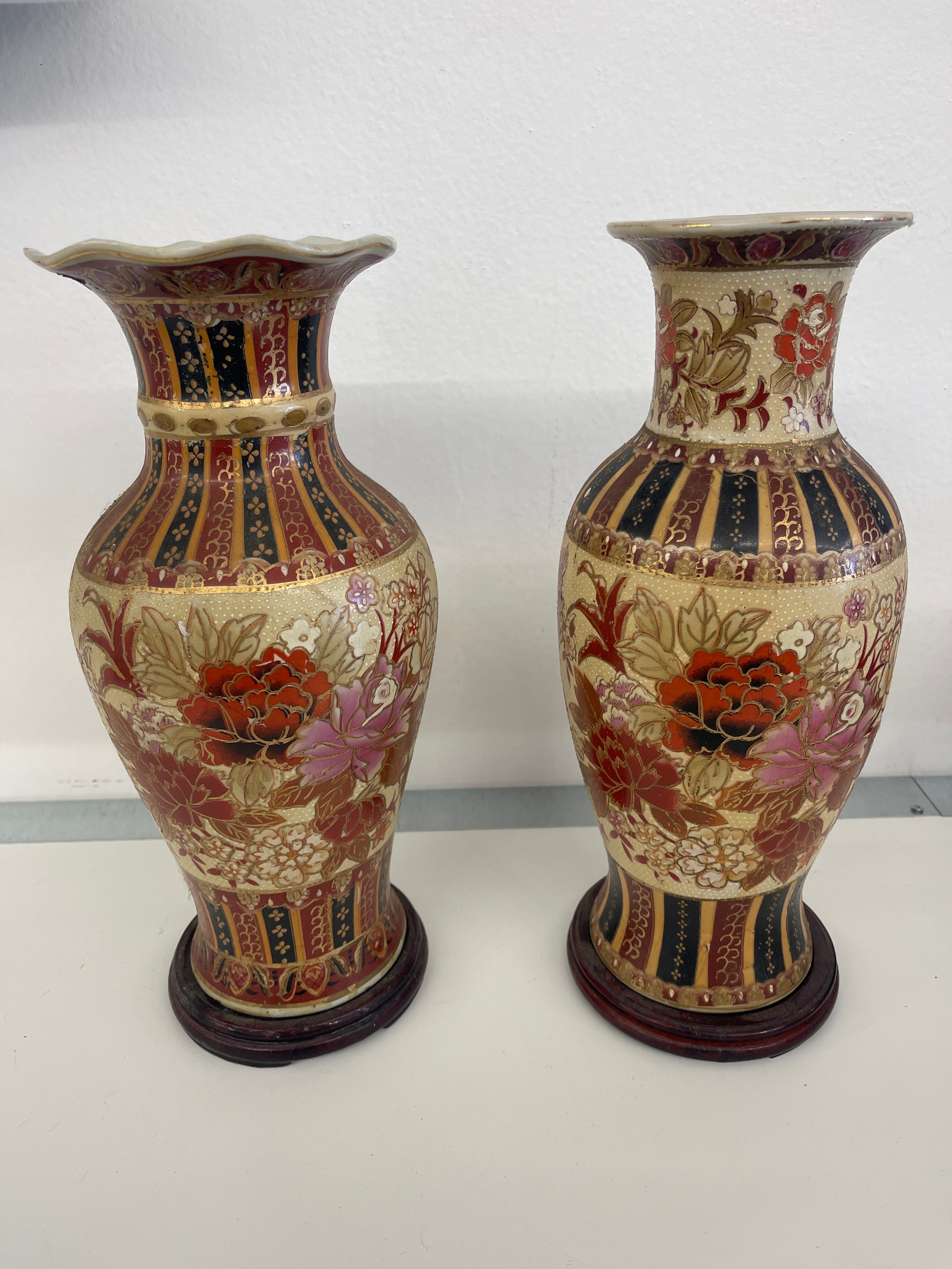 Coppia Vasi Vintage Orientale Royal Satsuna