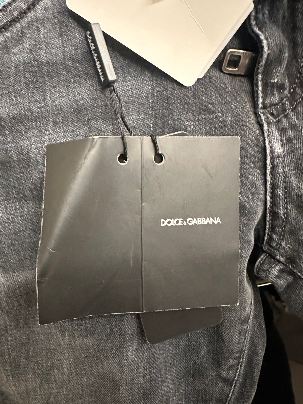 Jeans Grigio Fascia Azzurra Dolce&gabbana Tg 44