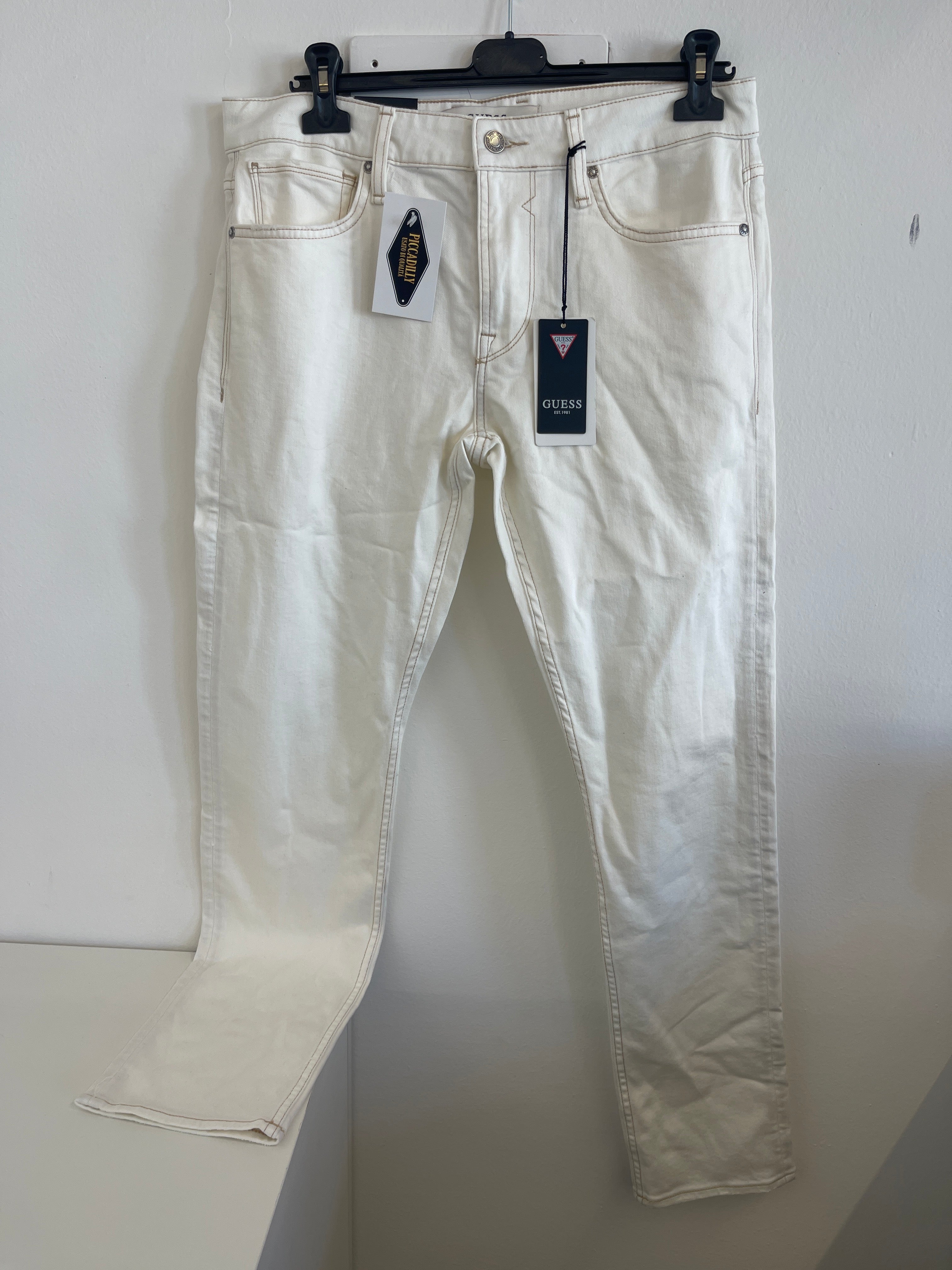 Jeans Panna Guess Tg 48 Nuovo Con Cartellino