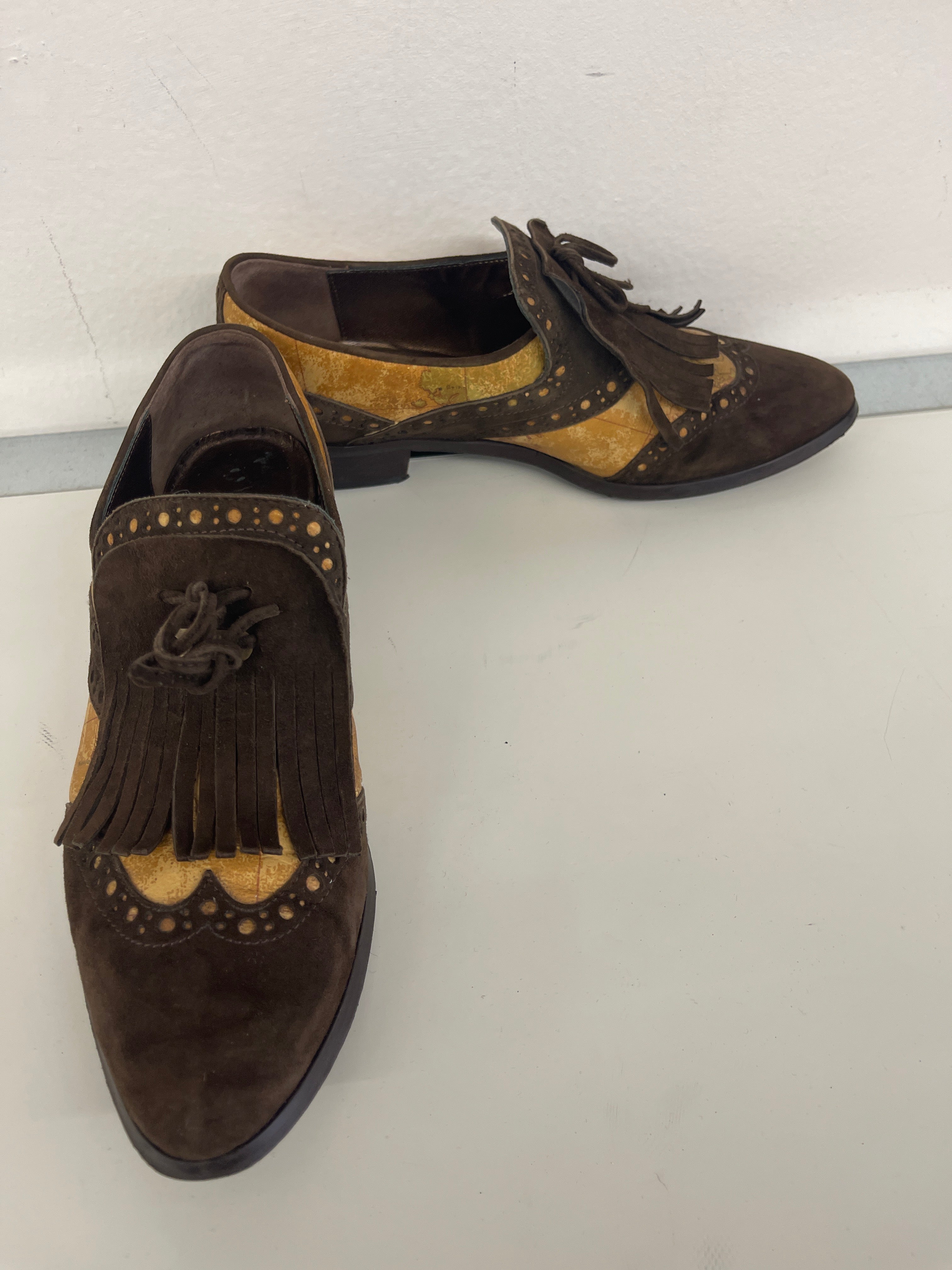 Mocassino In Camoscio Alvieri Martini 1°classe N 38