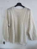 Maglione Lana Bianca Lana Tg Unica