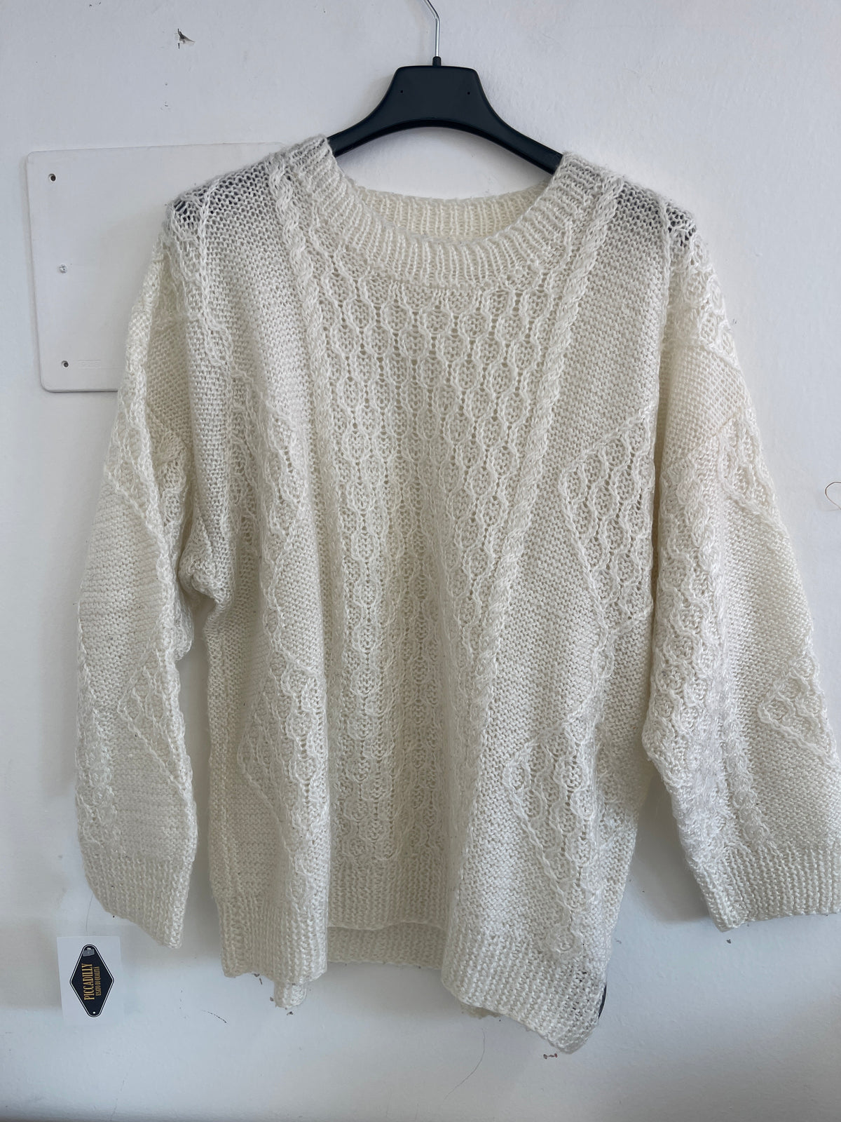 Maglione Lana Bianca Lana Tg Unica