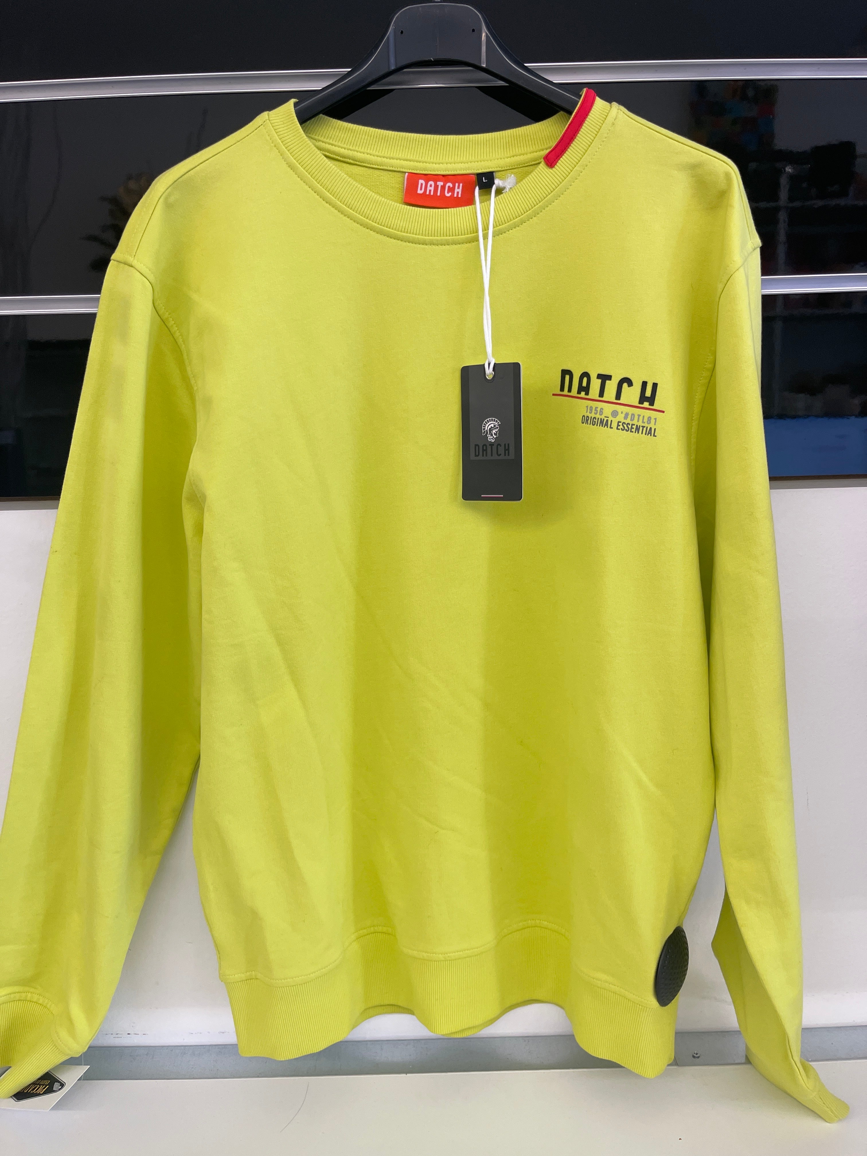 Felpa Giallo Fluo Datch Tg L Nuovo Con Cartellino