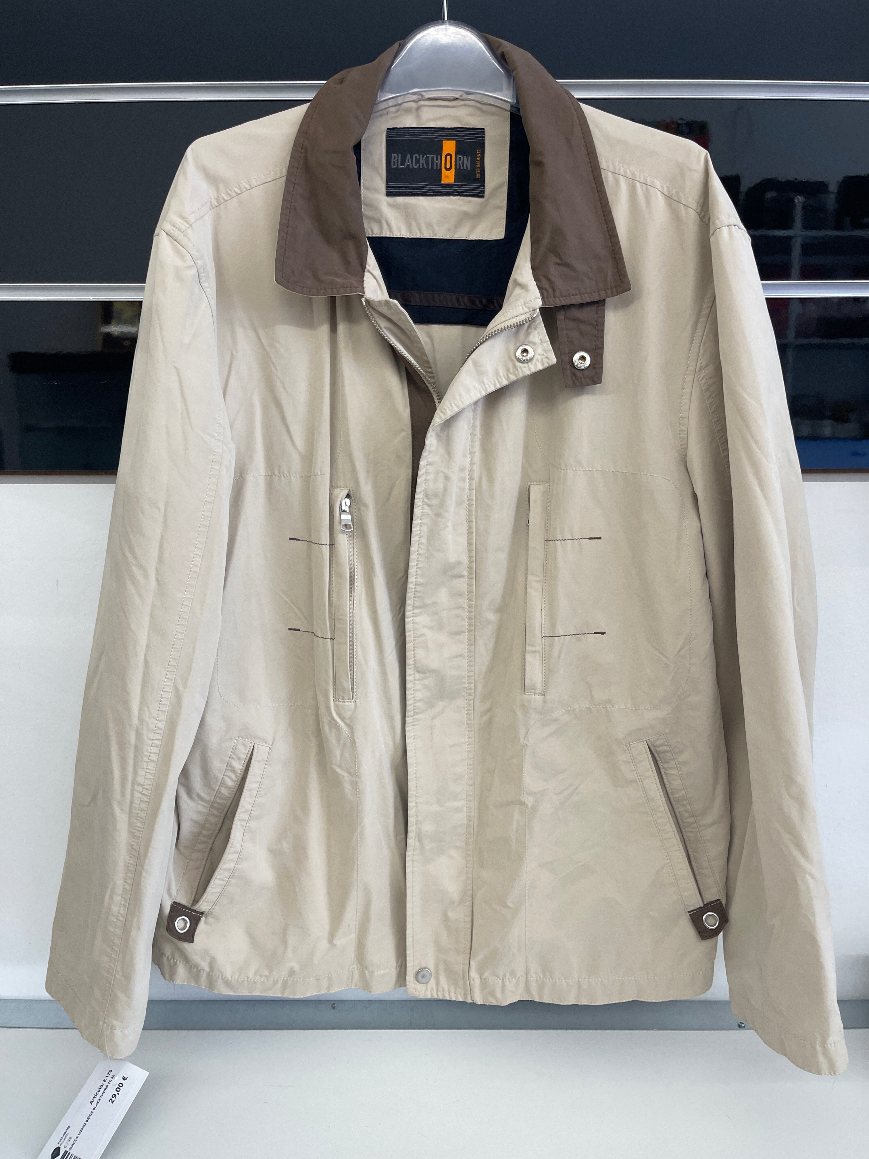 Giacca Uomo Beige Blackthorn Tg 50