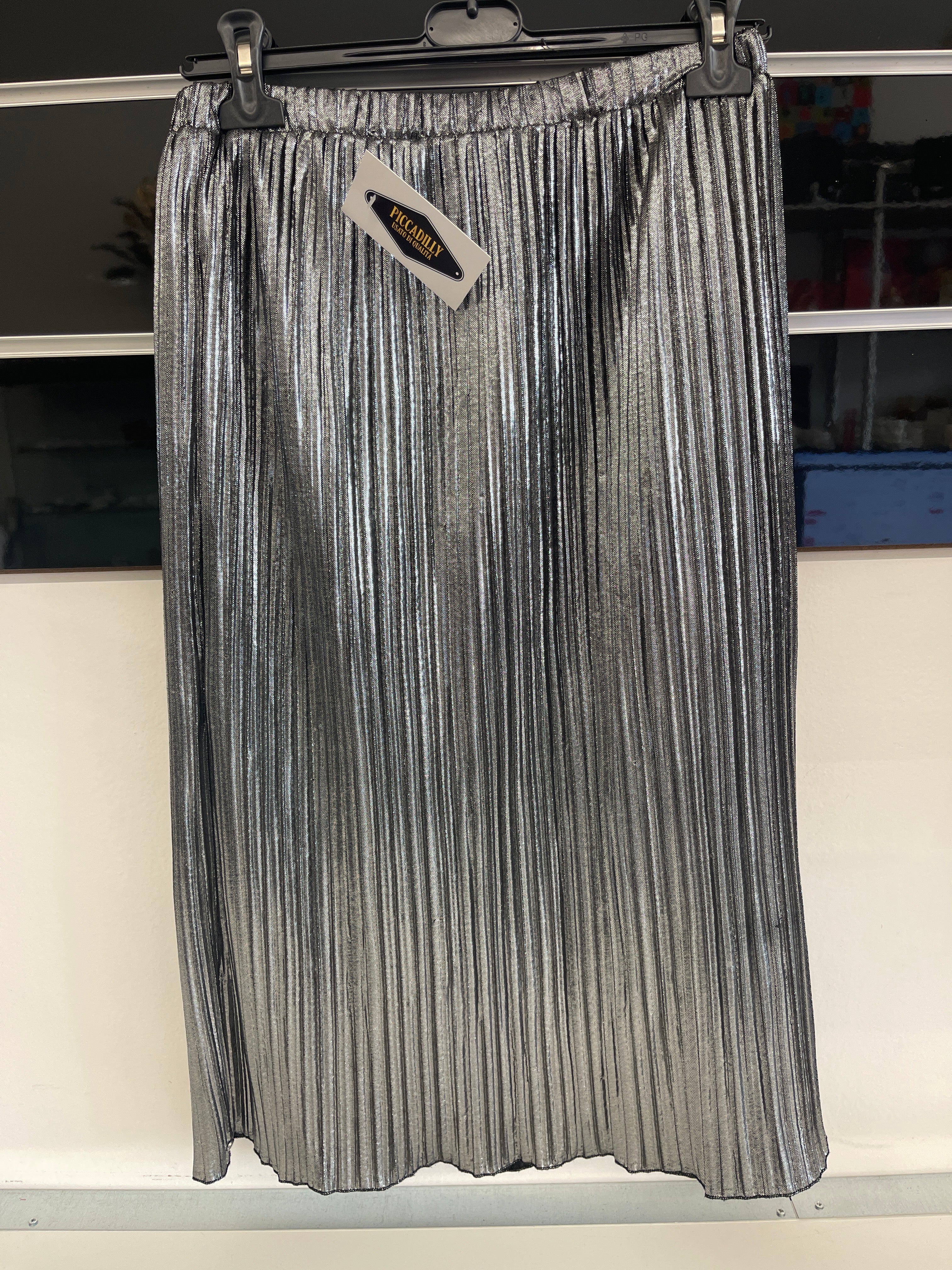 Gonna Plisettata Argentata Diesel Tg 10