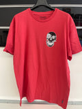 Maglietta Uomo Rossa Stampa Teschio Volcom Tg Xl