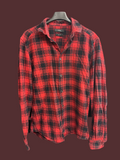 Camicia Uomo Quadretti Rosso Nero Diesel Tg L 100% Cotone