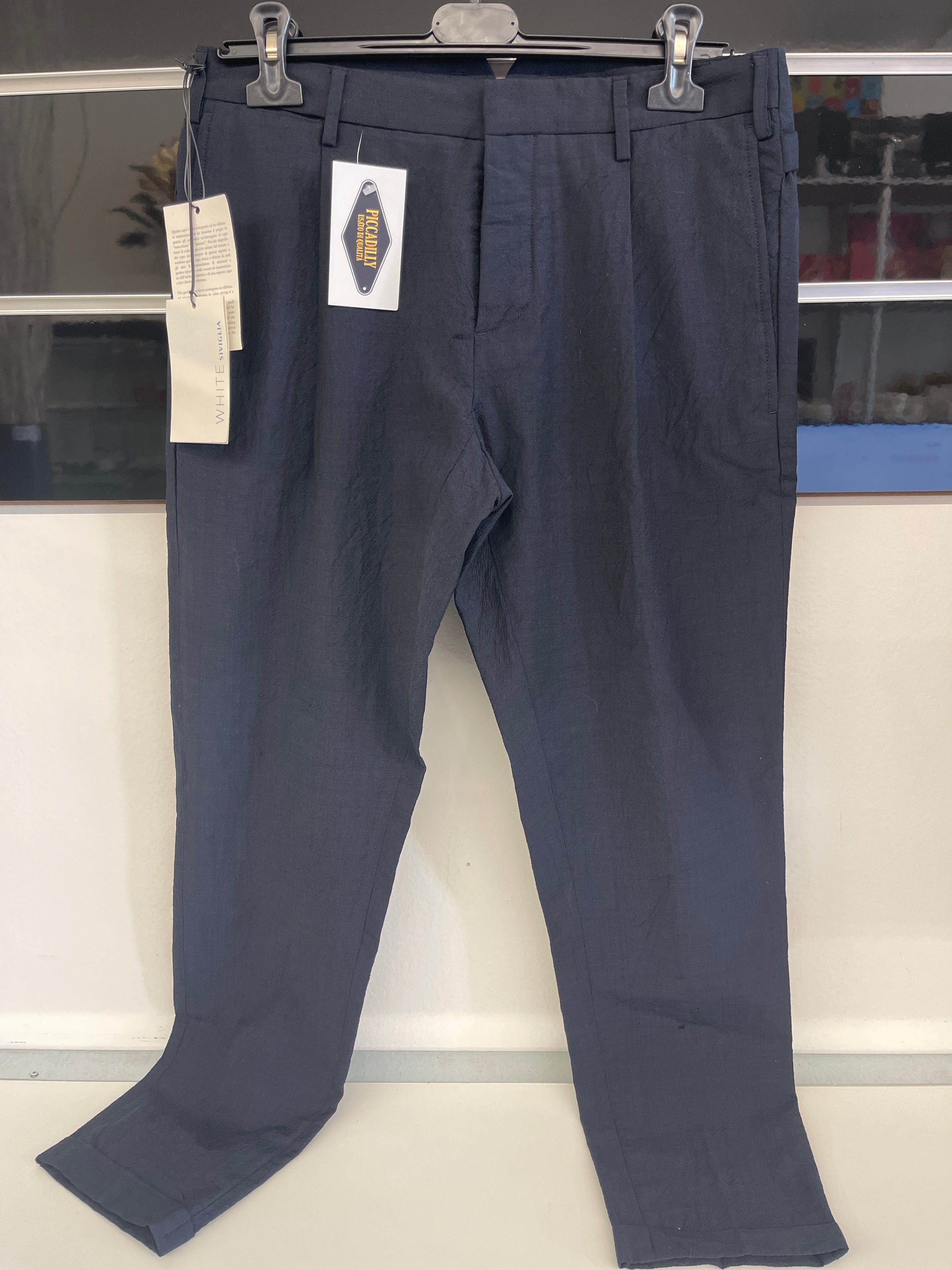 Pantalone Uomo Blu White Siviglia Tg 44 Nuovo Con Cartellino