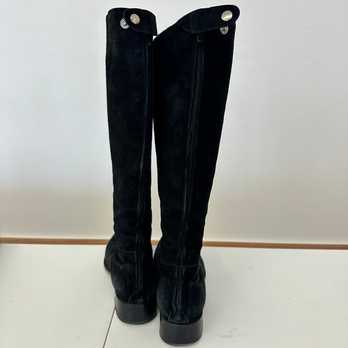 Stivale Alto Nero Camoscio N 41