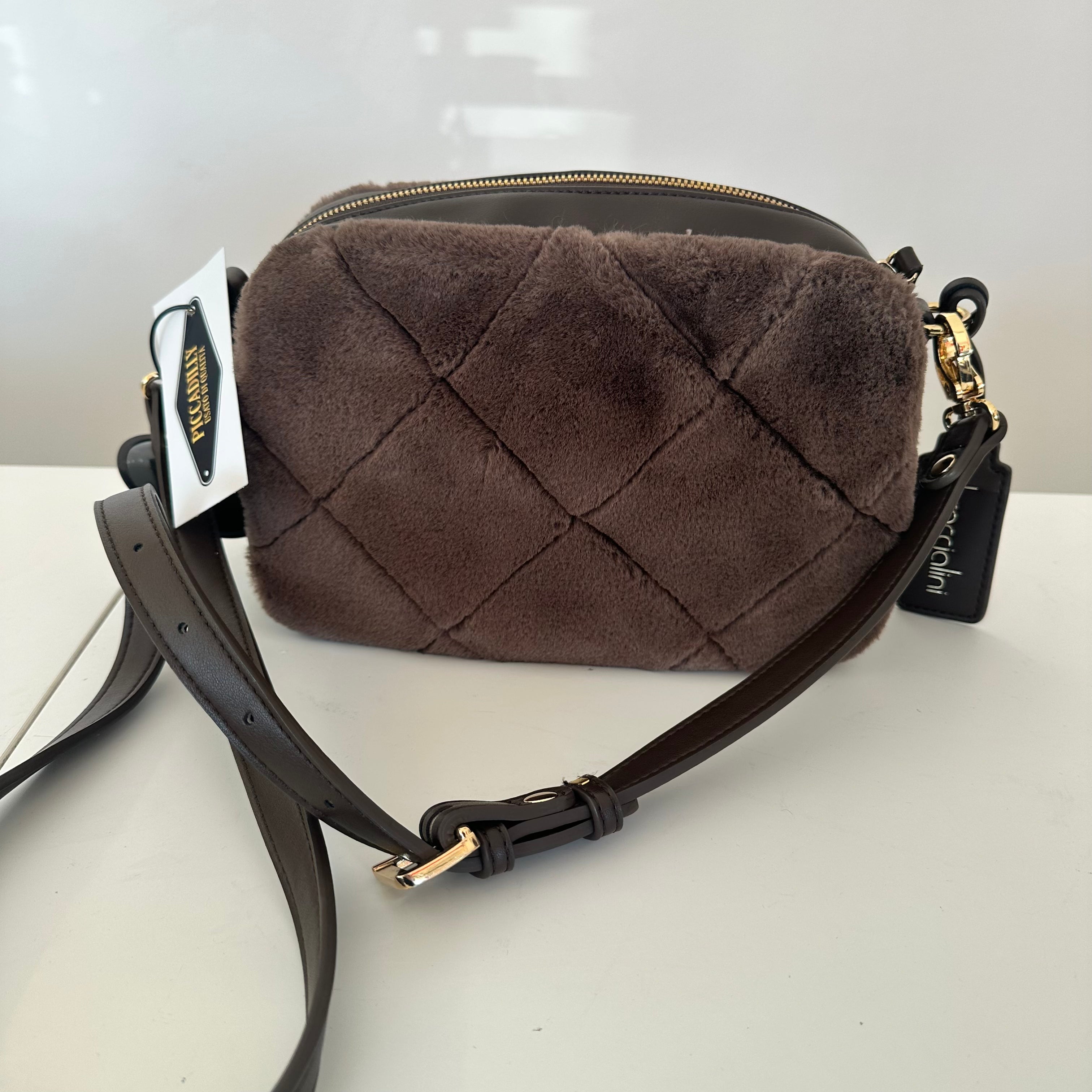 Borsa Marrone Ecopelo Pelle Braccialini