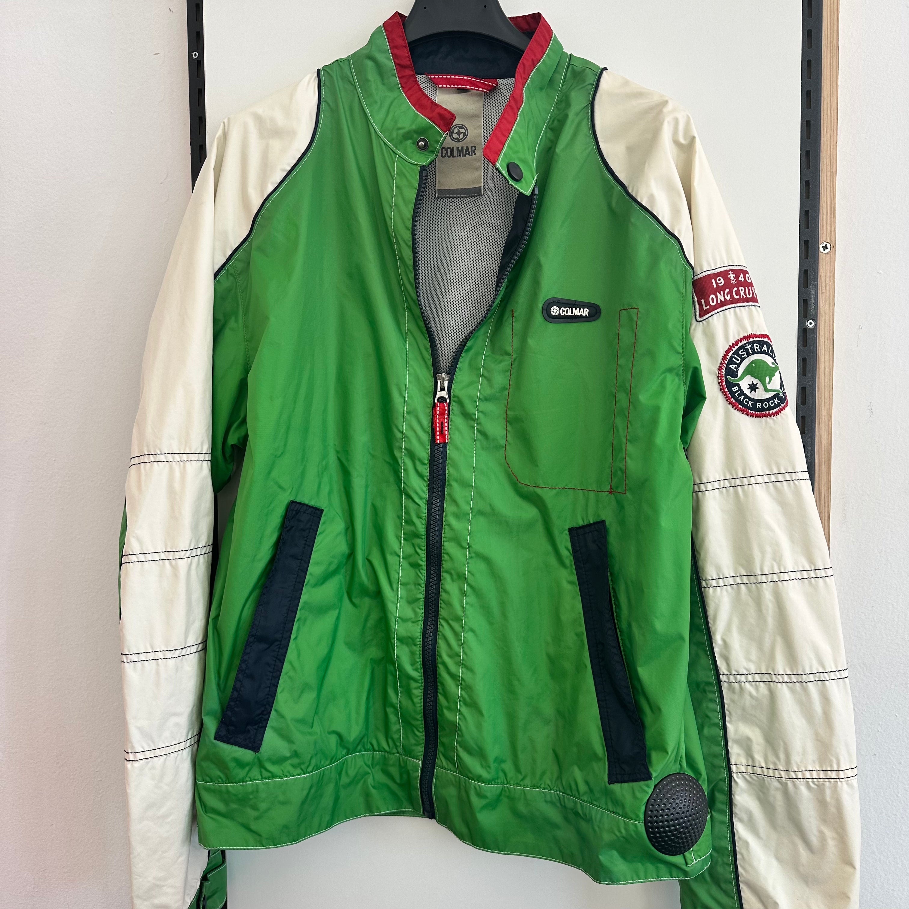 Giubbino Vintage Bianco Verde Blu Colmar Tg 50