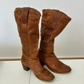 Stivale Pelle Marrone Made In Italy N 41