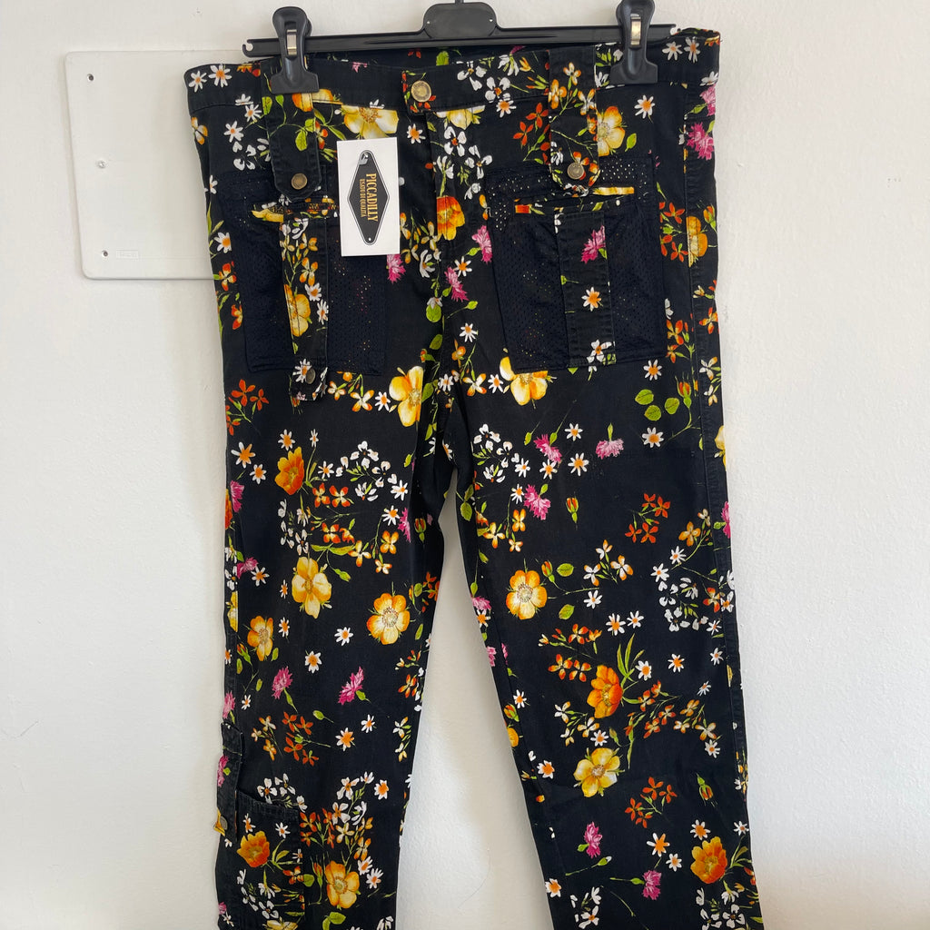 Pantalone Nero Floresle Dolce&gabbana Tg 40