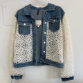 Giacchina In Jeans Insetti Pizzo Laura Torelli Tg M