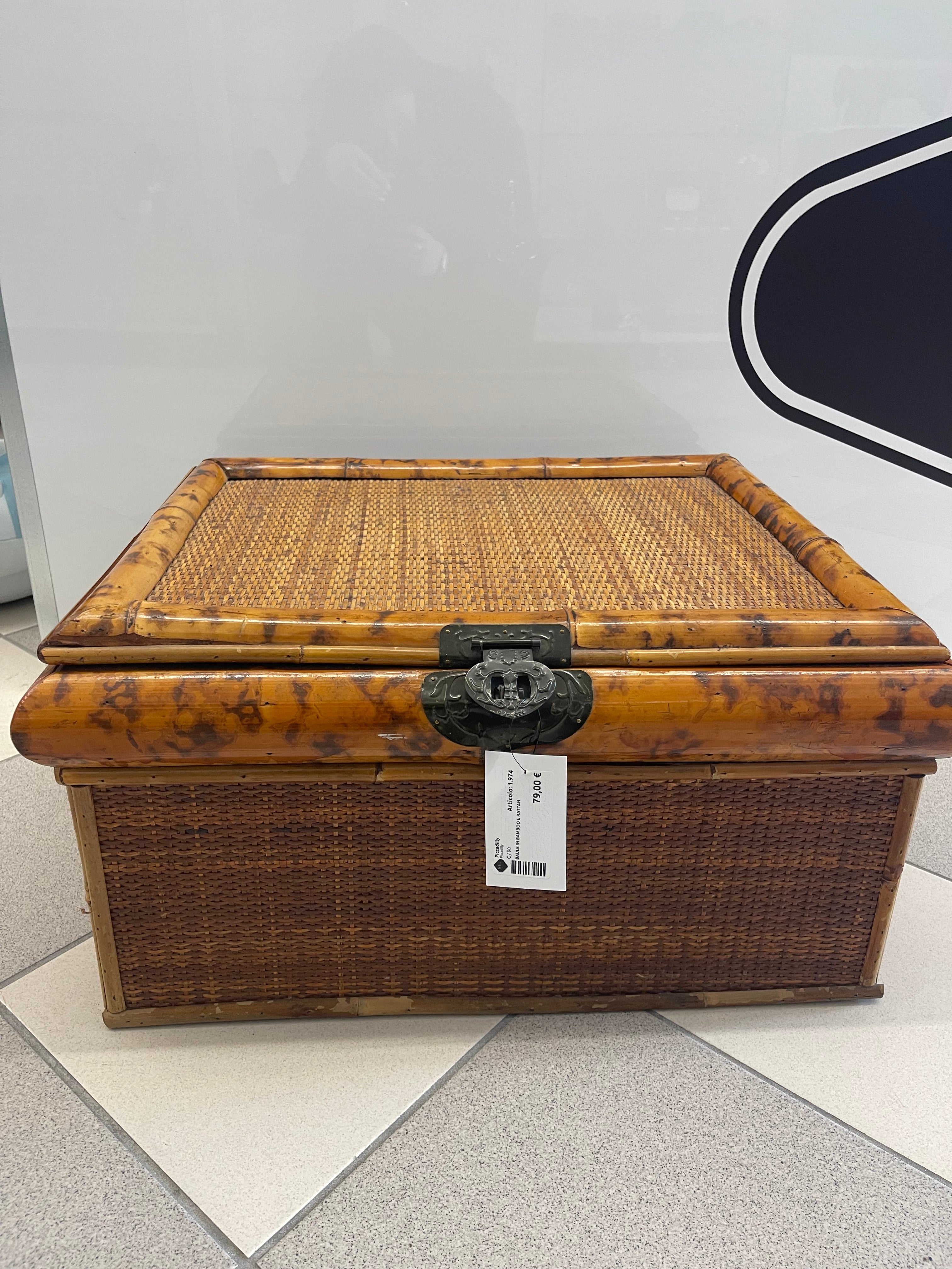Baule In Bamboo E Rattan
