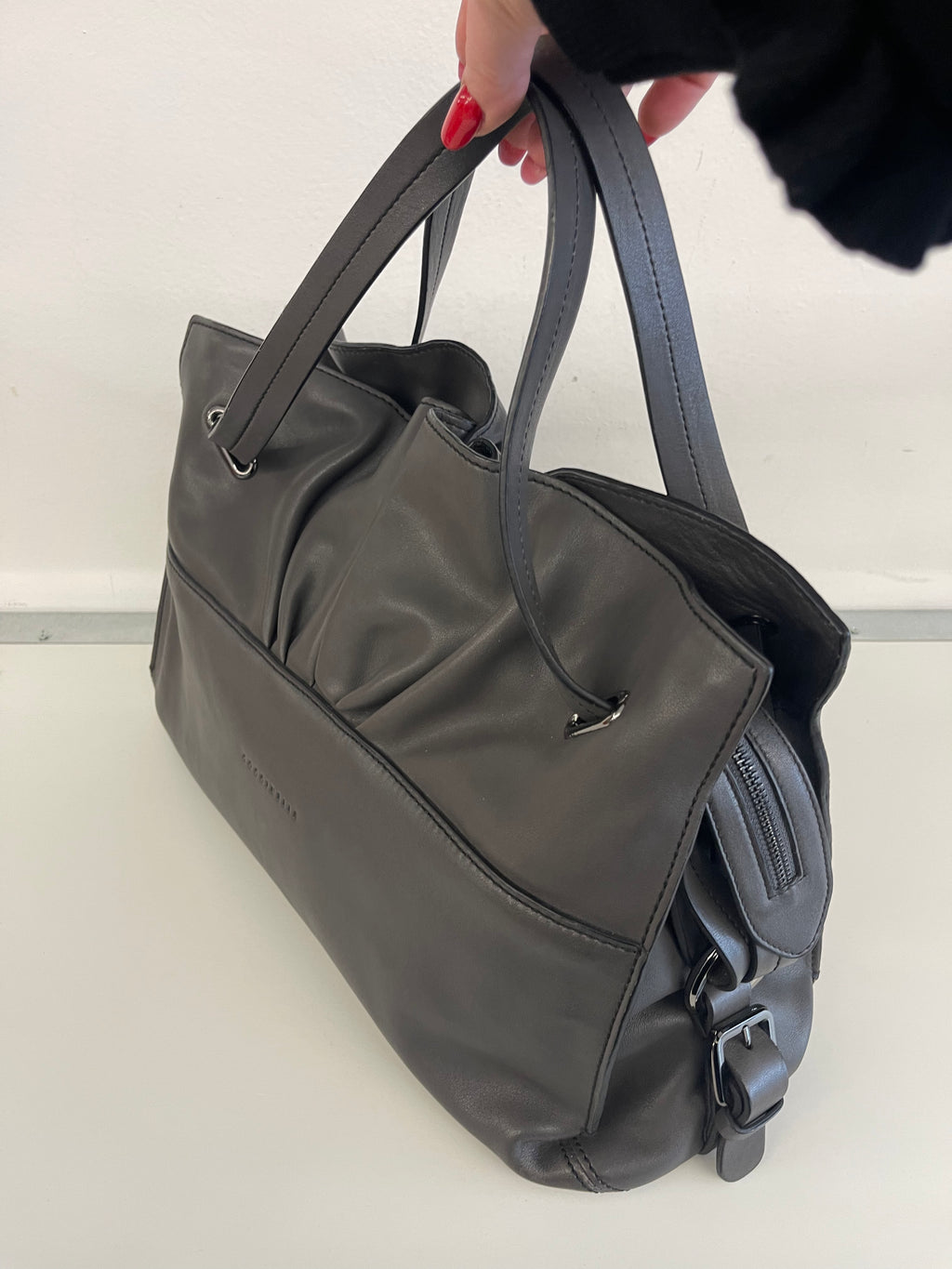 Borsa Grigia Coccinelle In Pelle