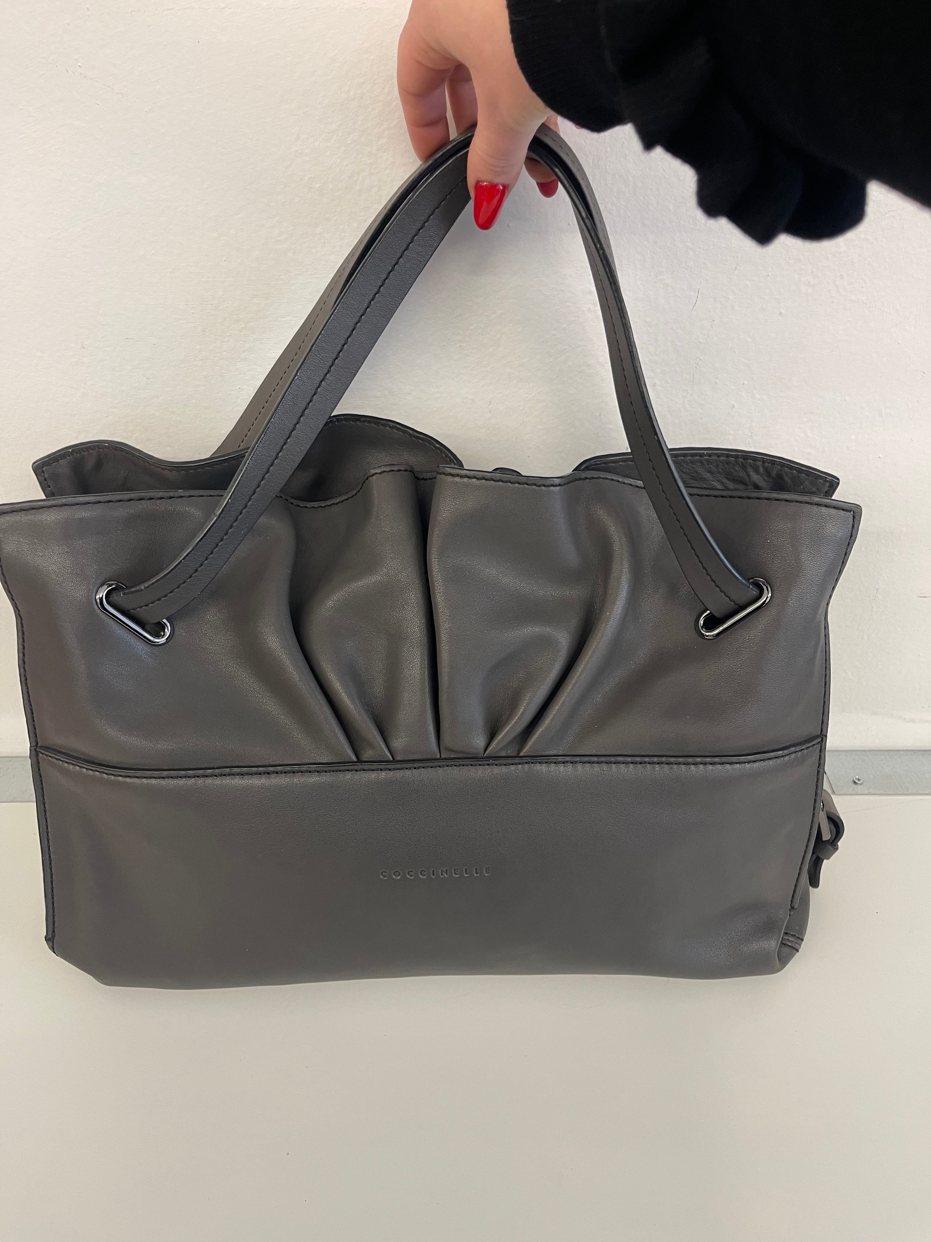 Borsa Grigia Coccinelle In Pelle