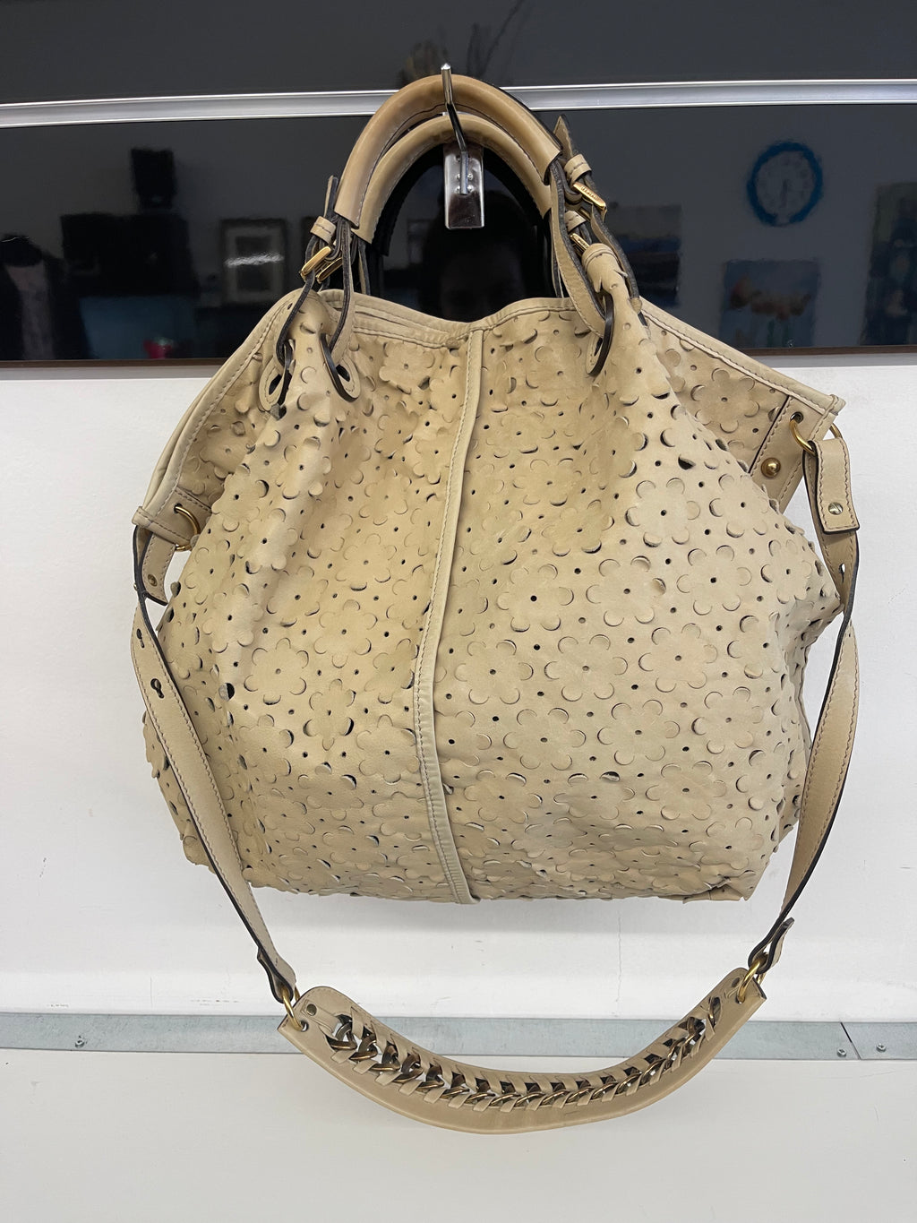Borsa Beige In Pelle Andrea Mabiani Fiorellini