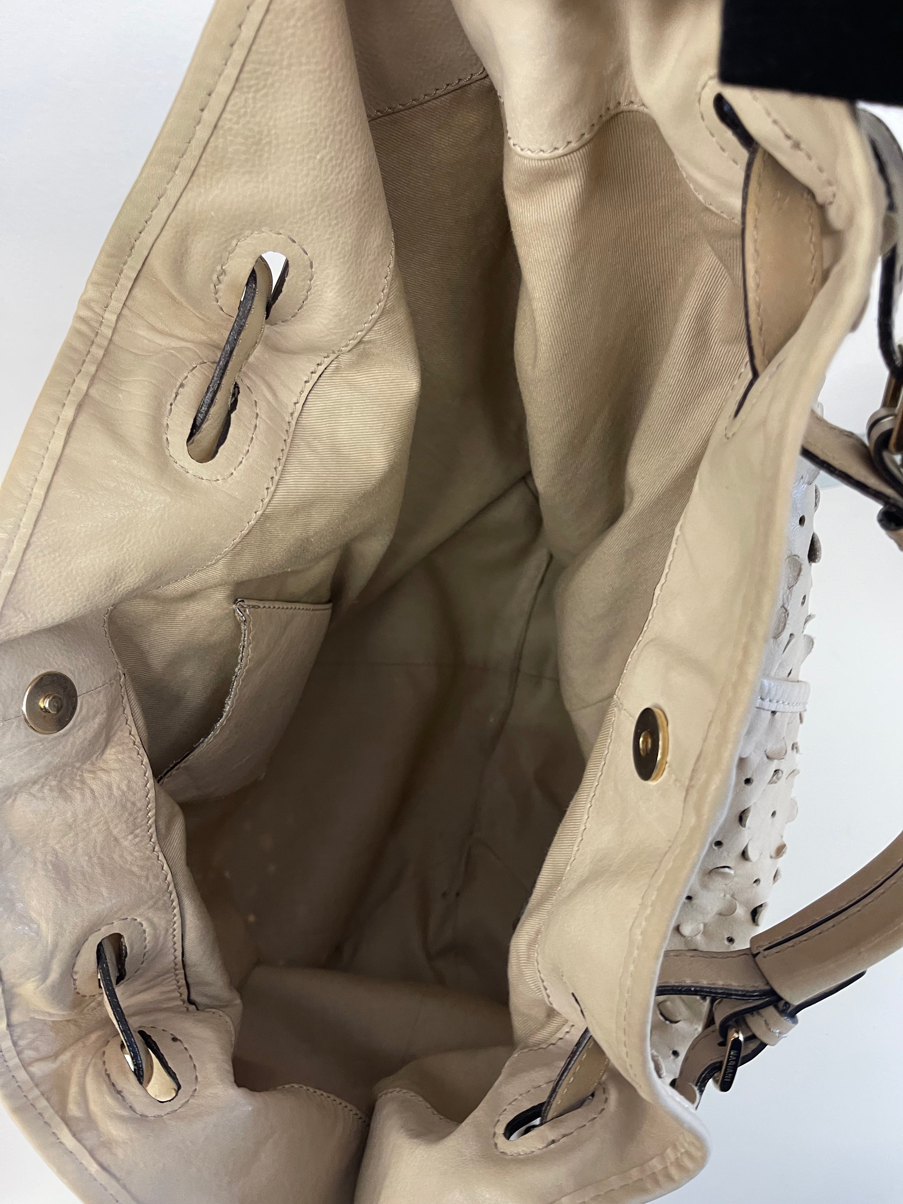 Borsa Beige In Pelle Andrea Mabiani Fiorellini