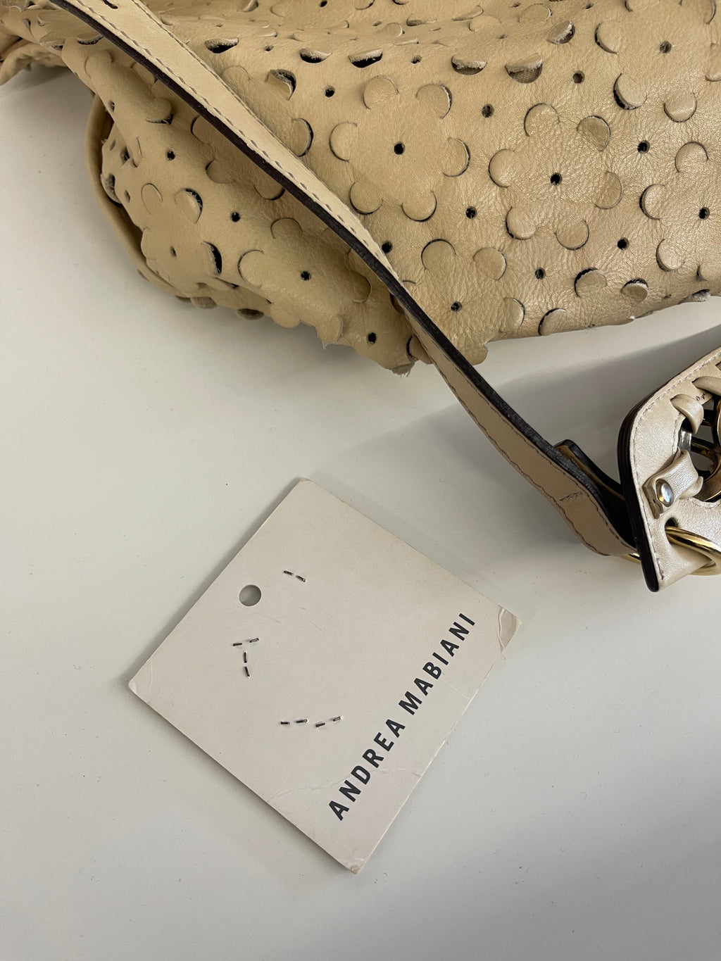 Borsa Beige In Pelle Andrea Mabiani Fiorellini