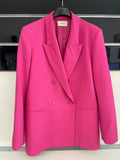 Giacca Donna Doppiopetto Rosa Fuxia Tg M