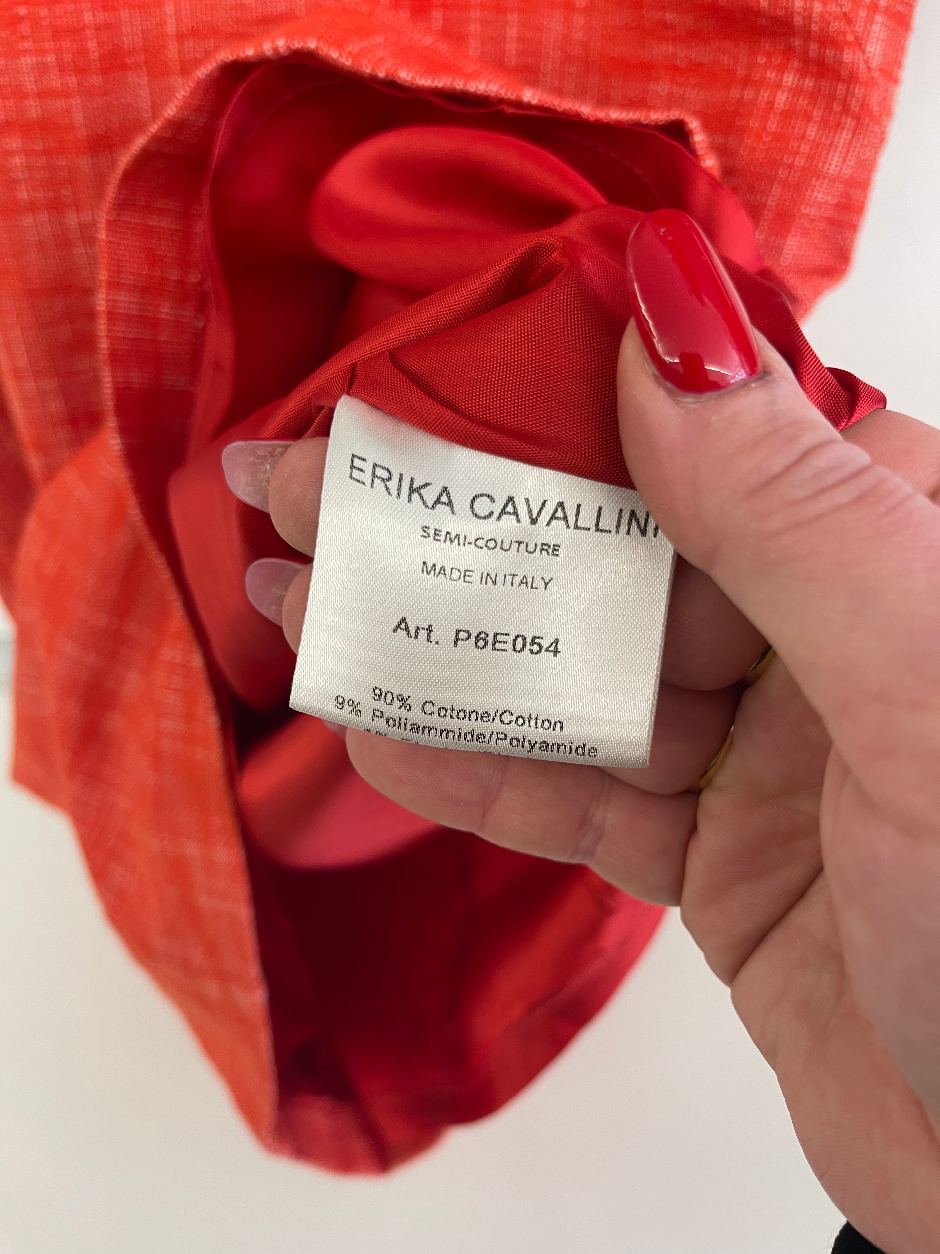 Abito Arancione Erika Cavallin Tg 42
