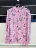 Camicetta Rosa Fantasia Nera Dixie Tg M