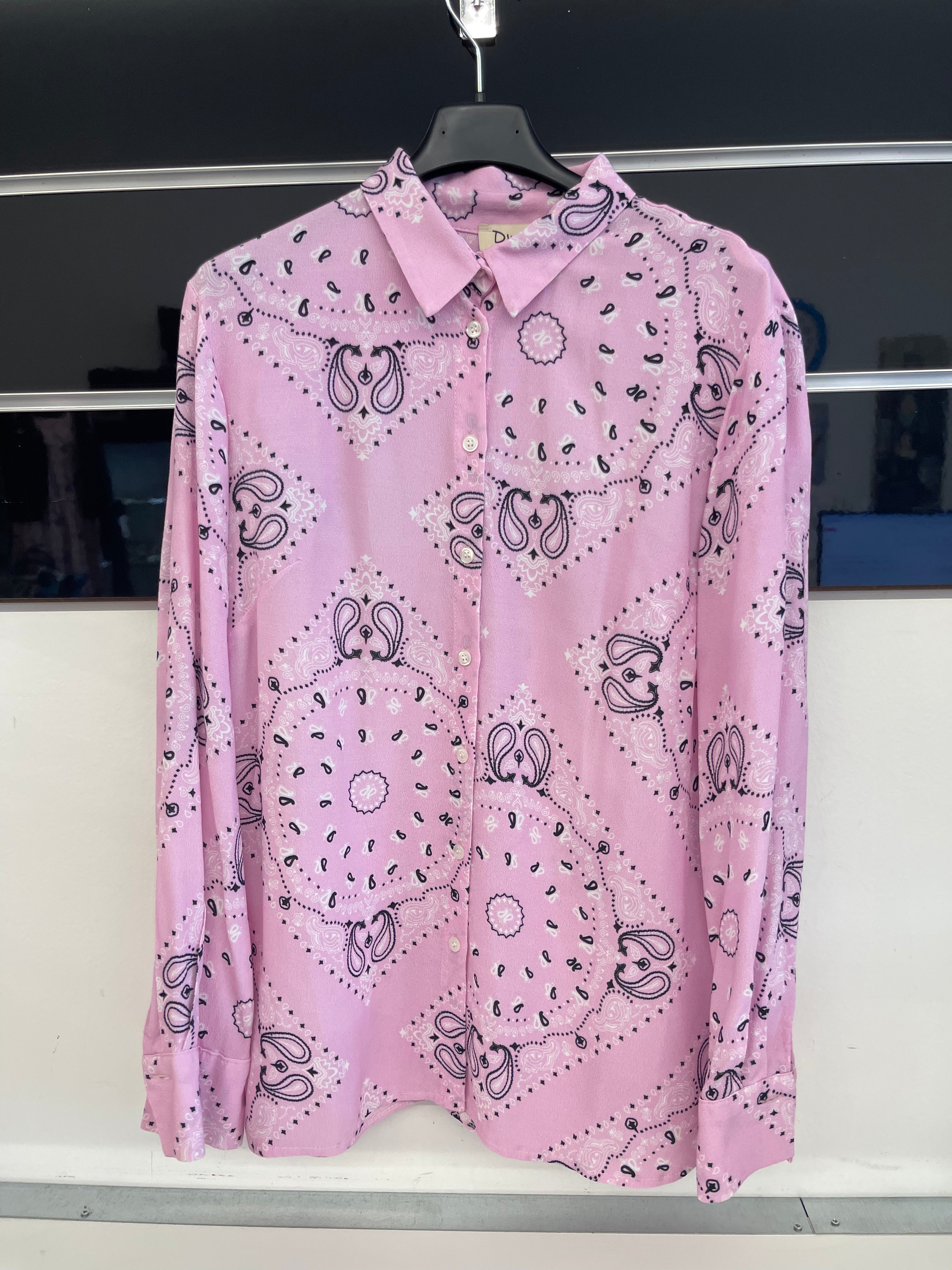 Camicetta Rosa Fantasia Nera Dixie Tg M