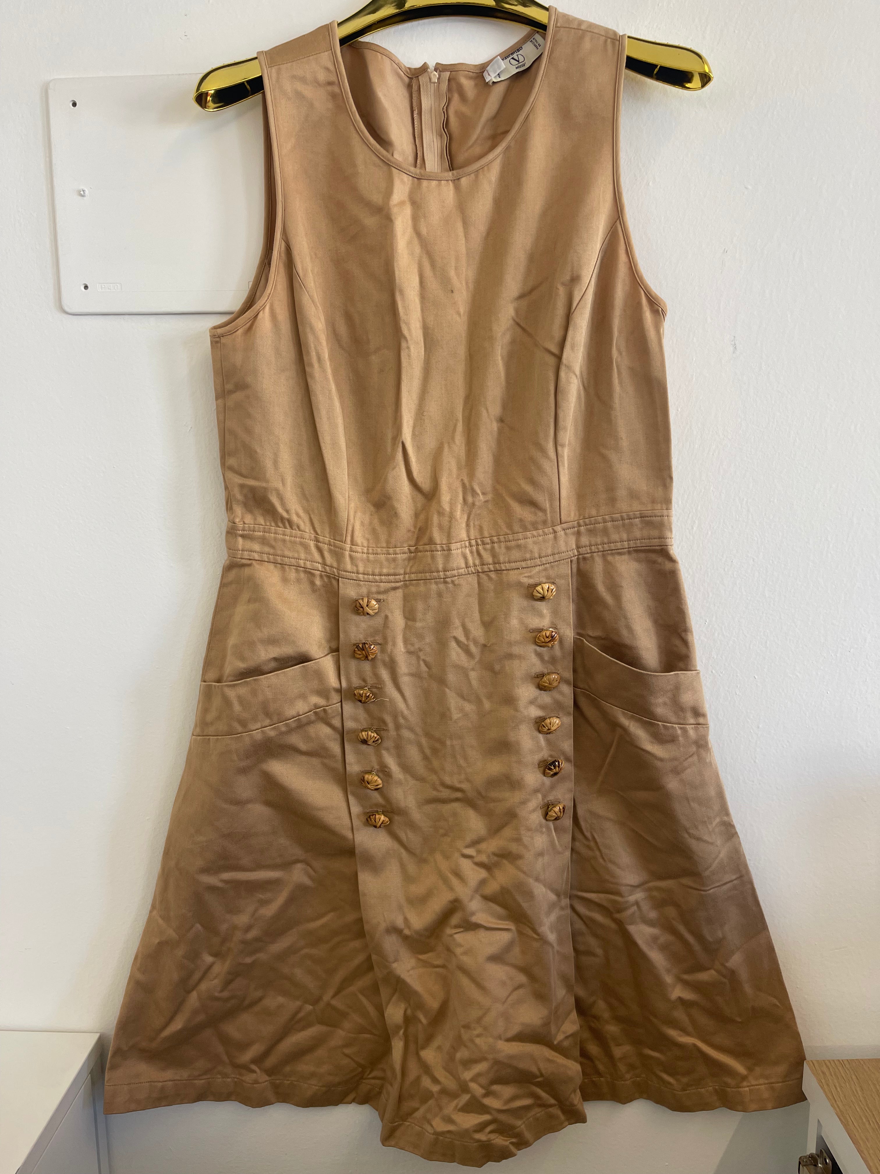 Vesitito Smanicato Beige Valentino Miss V  Con Cintura Tg 46