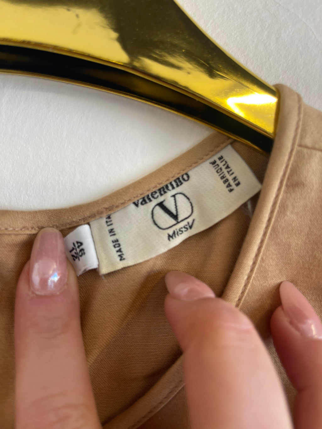 Vesitito Smanicato Beige Valentino Miss V  Con Cintura Tg 46