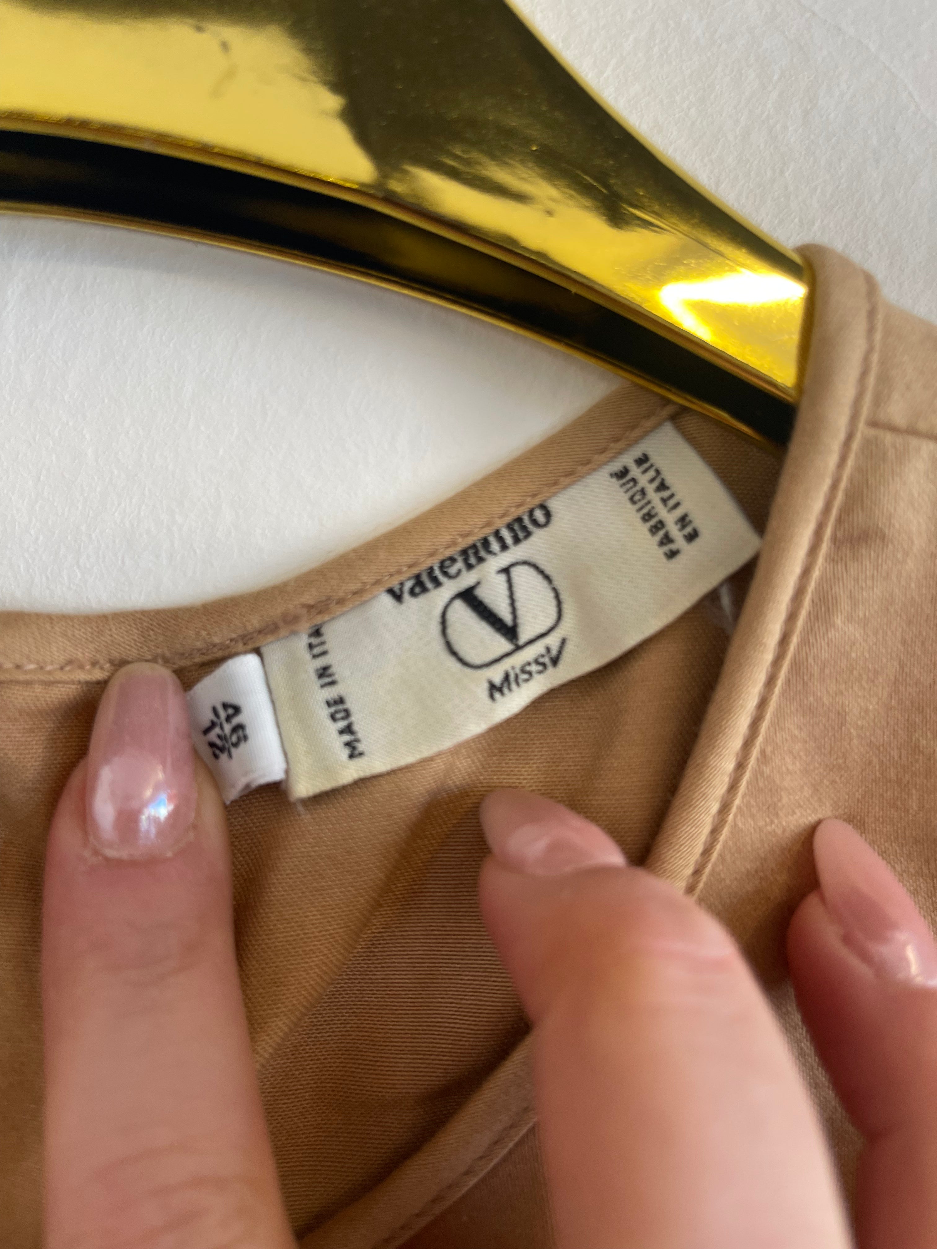 Vesitito Smanicato Beige Valentino Miss V  Con Cintura Tg 46