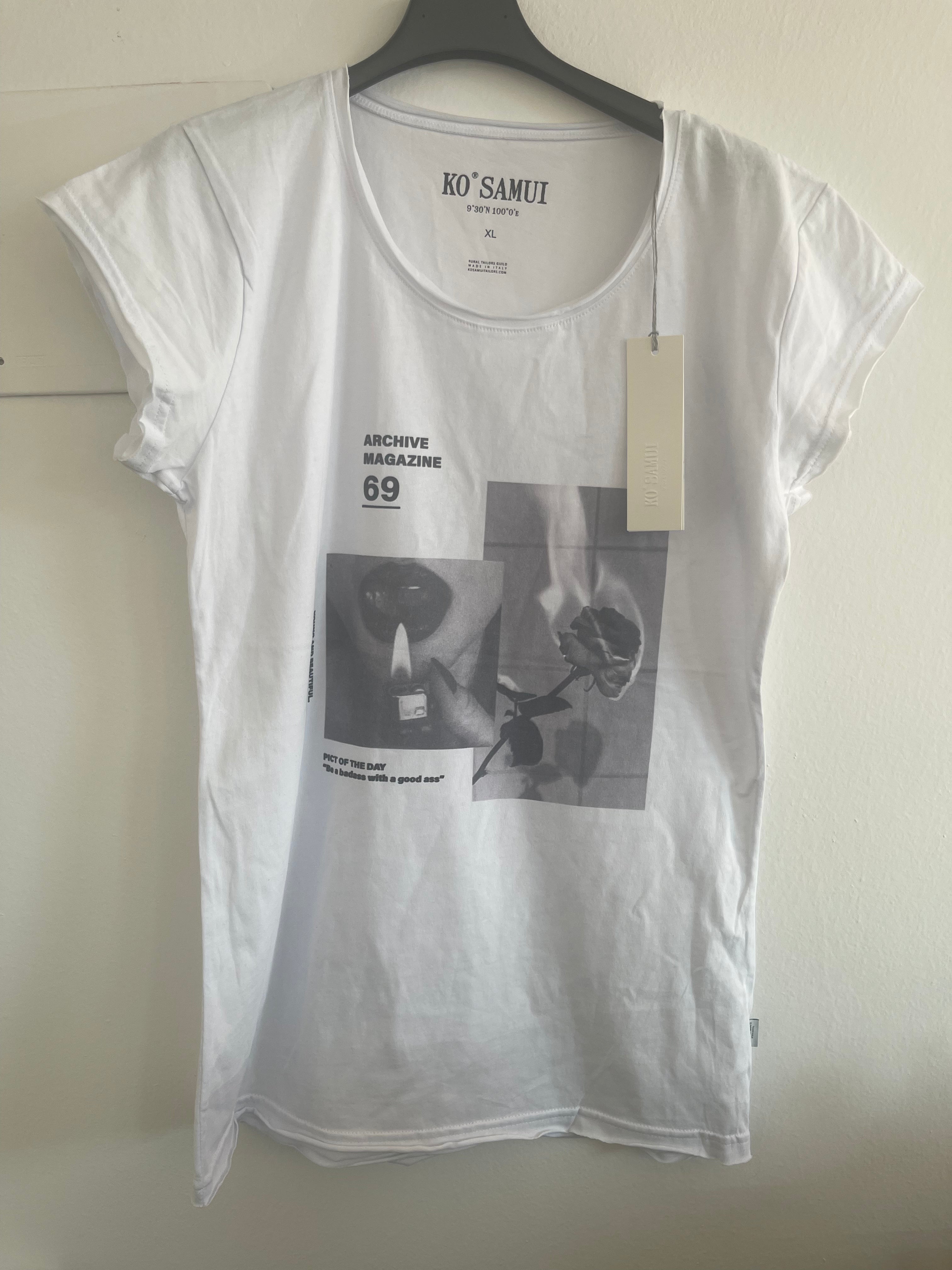 Maglietta Bianca Ko Samui Varie Taglie E Stampe