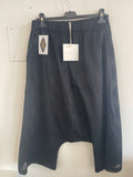 Pantalone Nero Corto Cavallo Basso Tg M