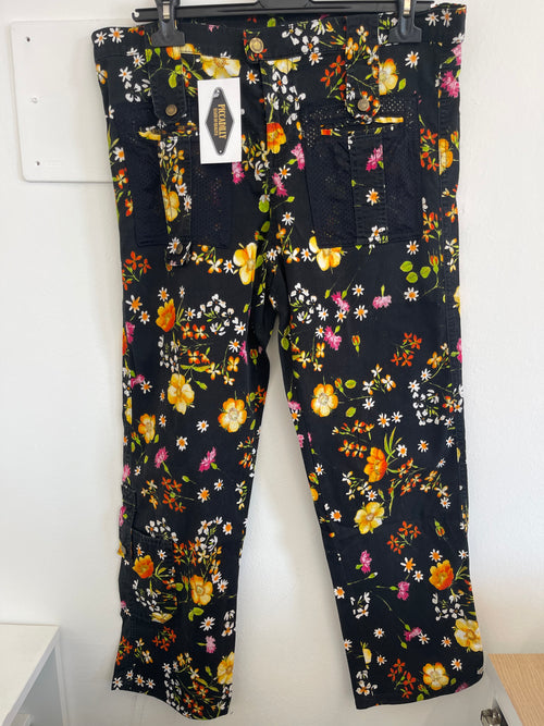 Pantalone Nero Floresle Dolce&gabbana Tg 40