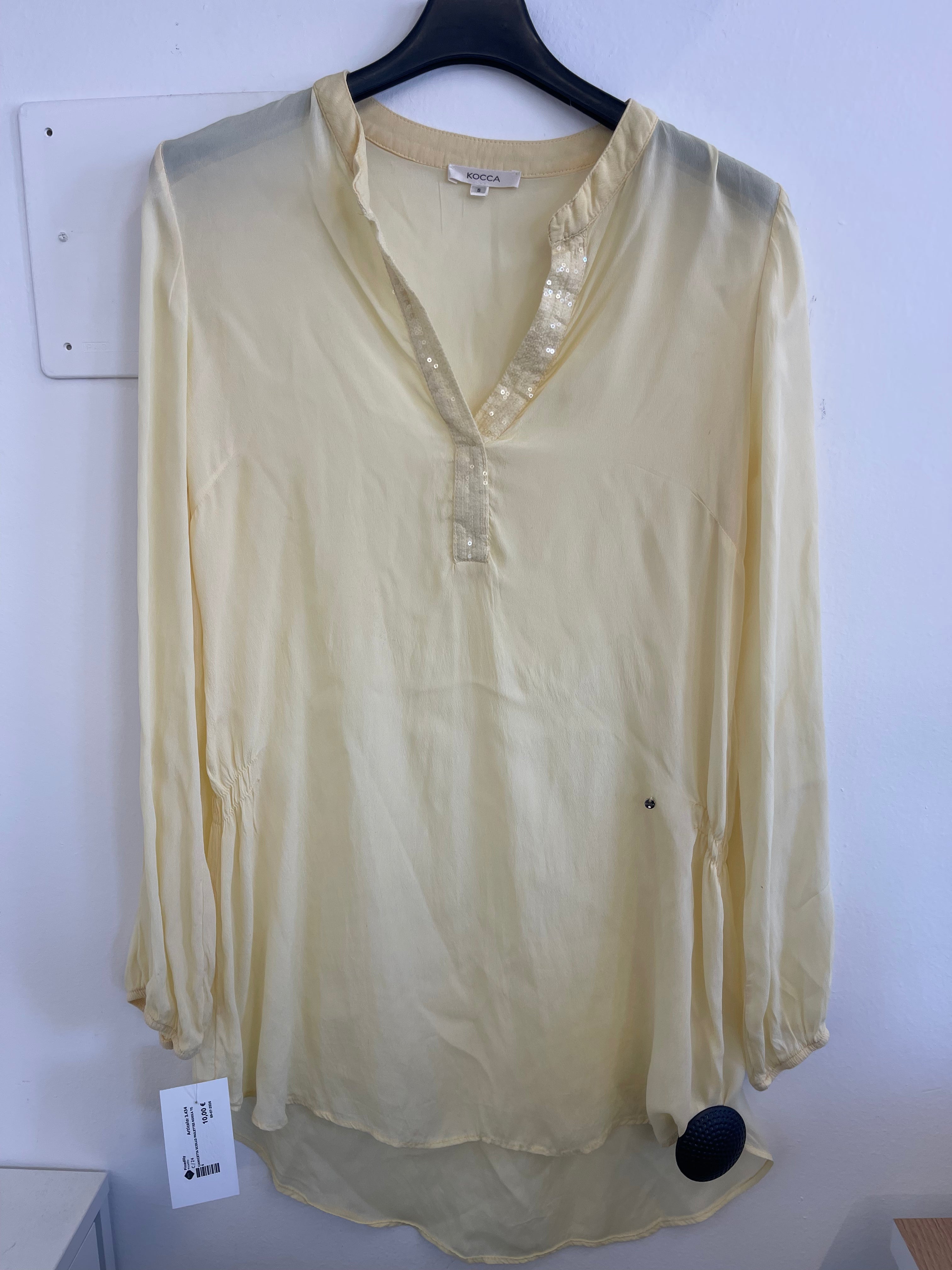 Camicetta Scollo Pailettes Kokka Tg S