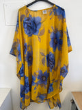 Copricostume Giallo Blu Floreale