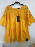 Maxi Maglia Gialla Ricamo Tg L