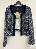Coprispalle Blu Pizzo Bianco Anany Tg M